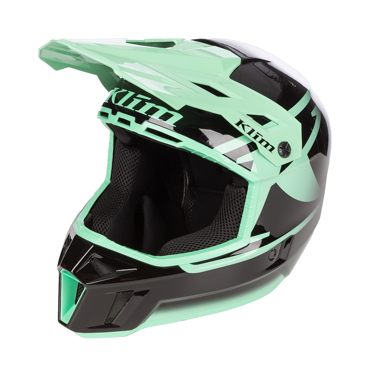 Klim F3 Helmet (ECE) - Icon Black/Wintermint