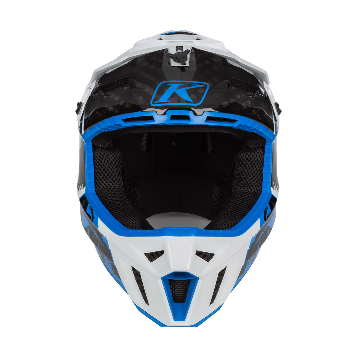 Klim F3 Carbon Helmet (ECE) - DNA Electric Blue Lemondade/White