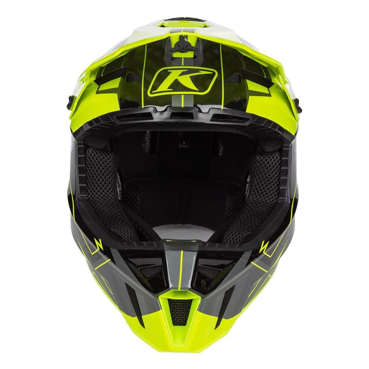 Klim F3 Carbon Helmet (ECE) - Velocity Black / Hi-Vis [Non-Current]