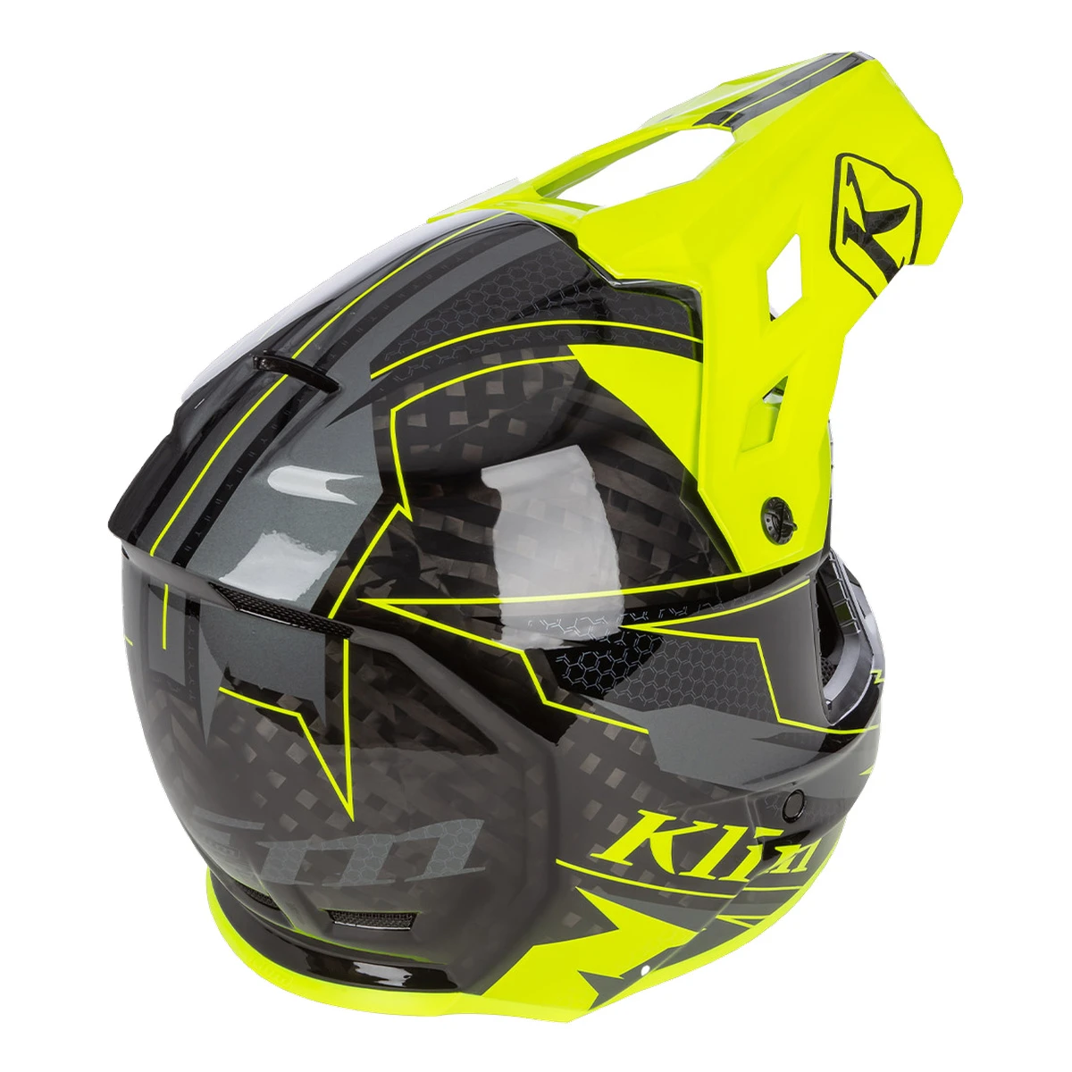 Klim F3 Carbon Helmet (ECE) - Velocity Black / Hi-Vis [Non-Current]