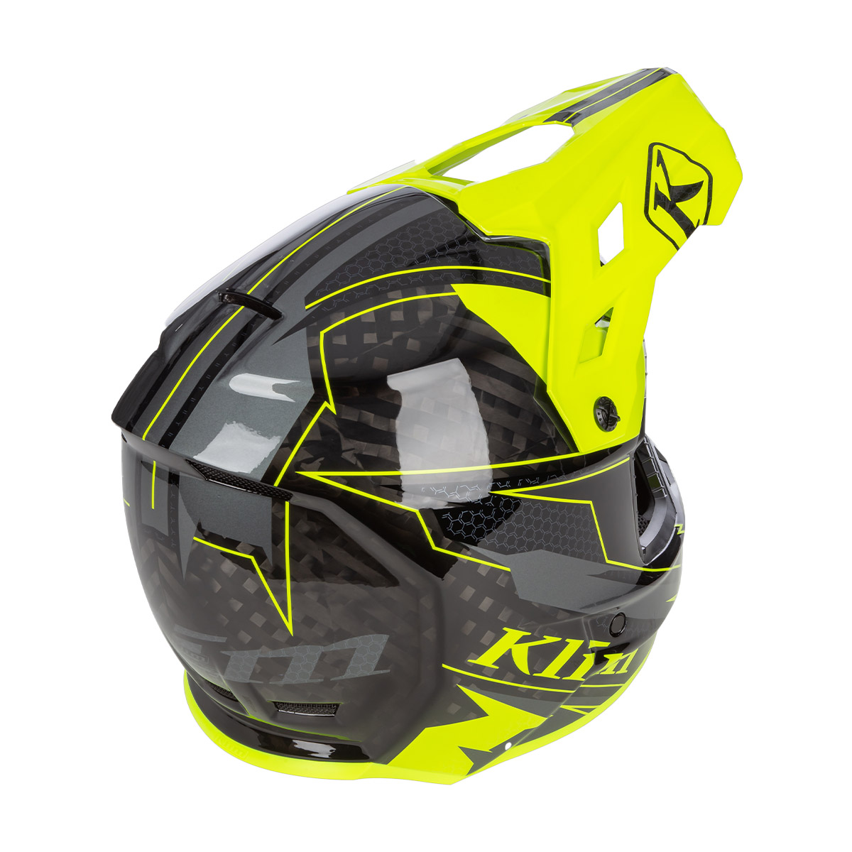 Klim F3 Carbon Helmet (ECE) - Velocity Black/HiVis