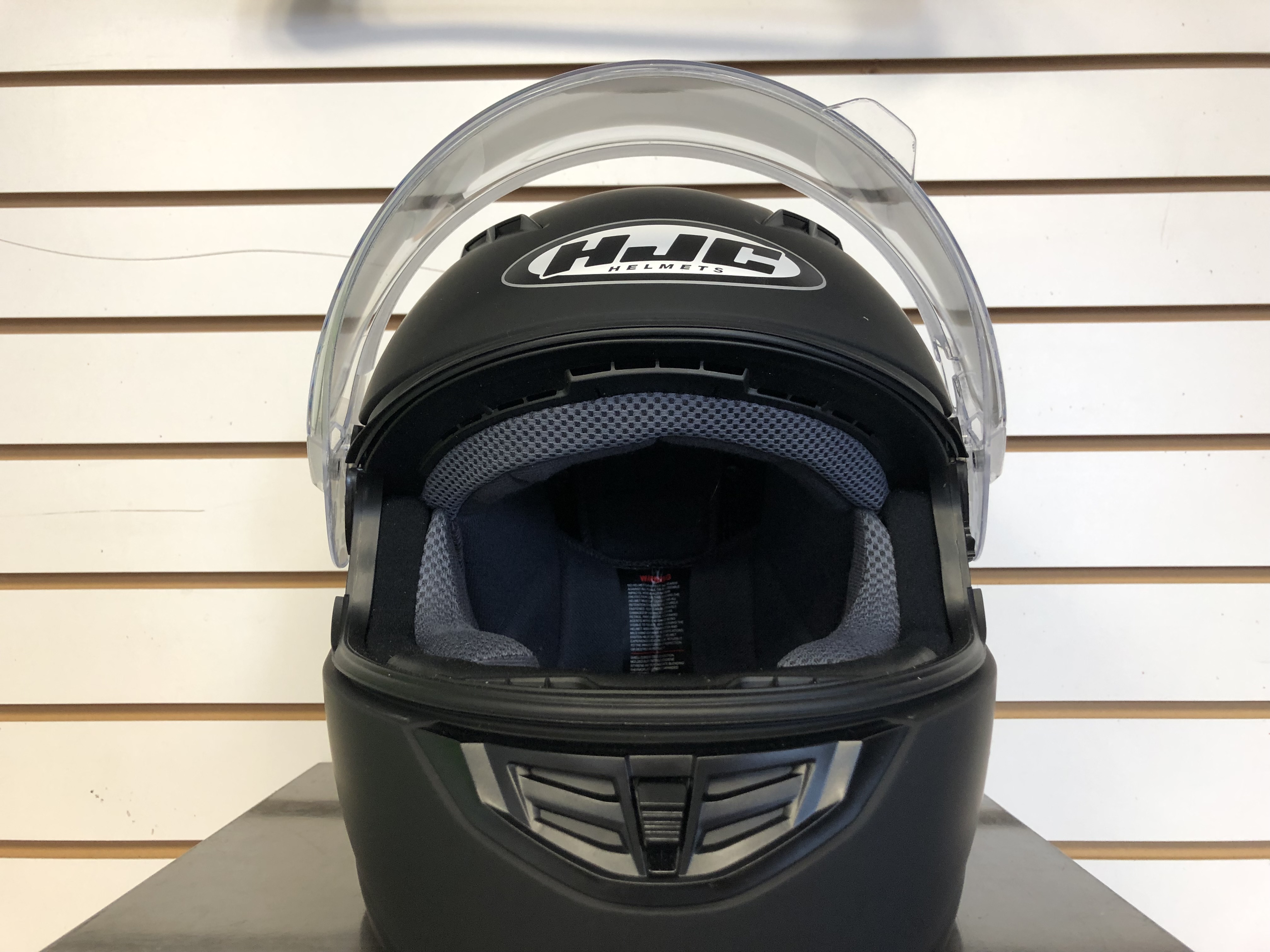 HJC CS-R3 SNOW MATTE BLACK MOTORCYCLE HELMET (LARGE) - DISPLAY MODEL