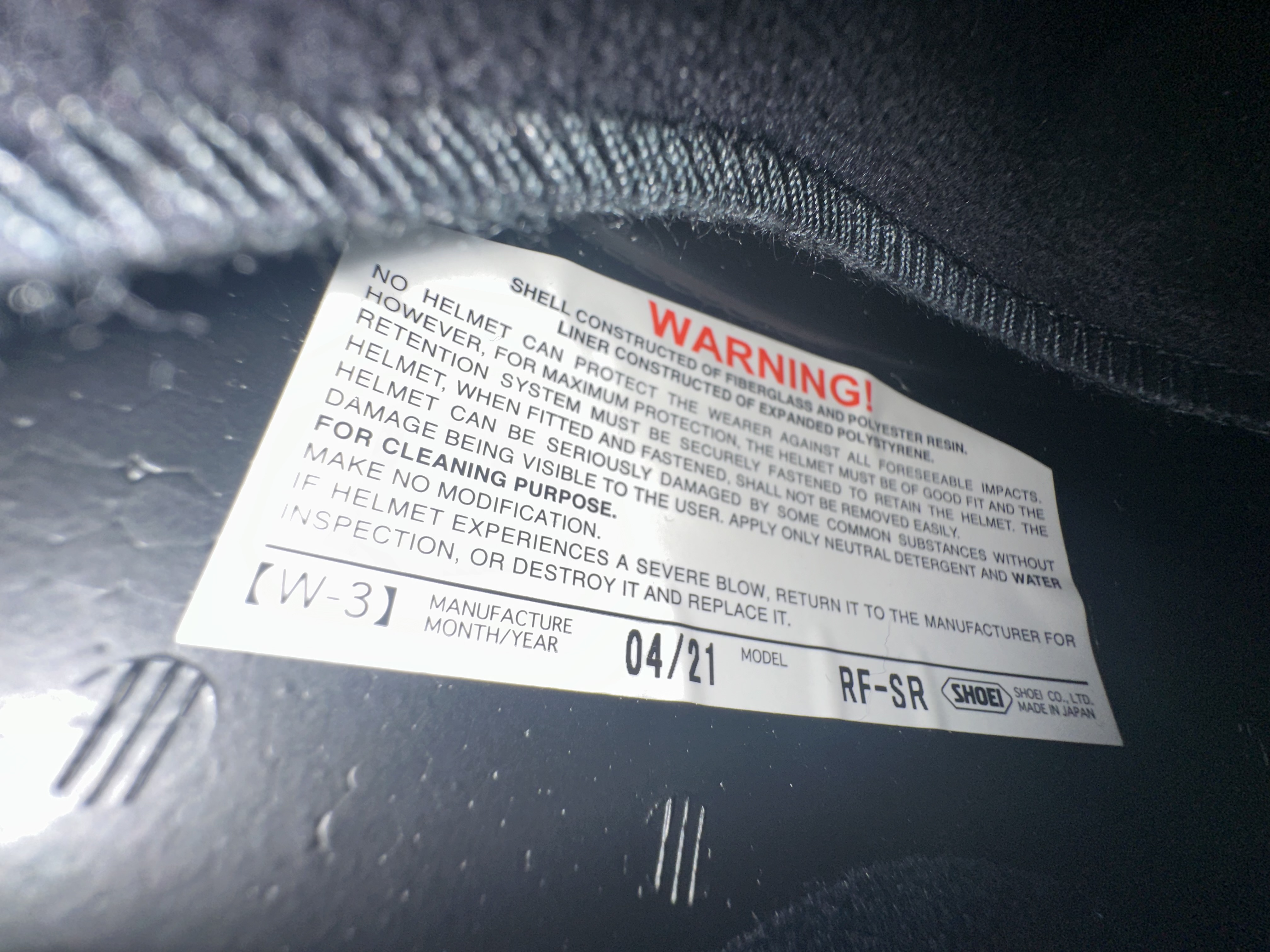 SHOEI RF-SR MATTE BLACK XLG - Blemished