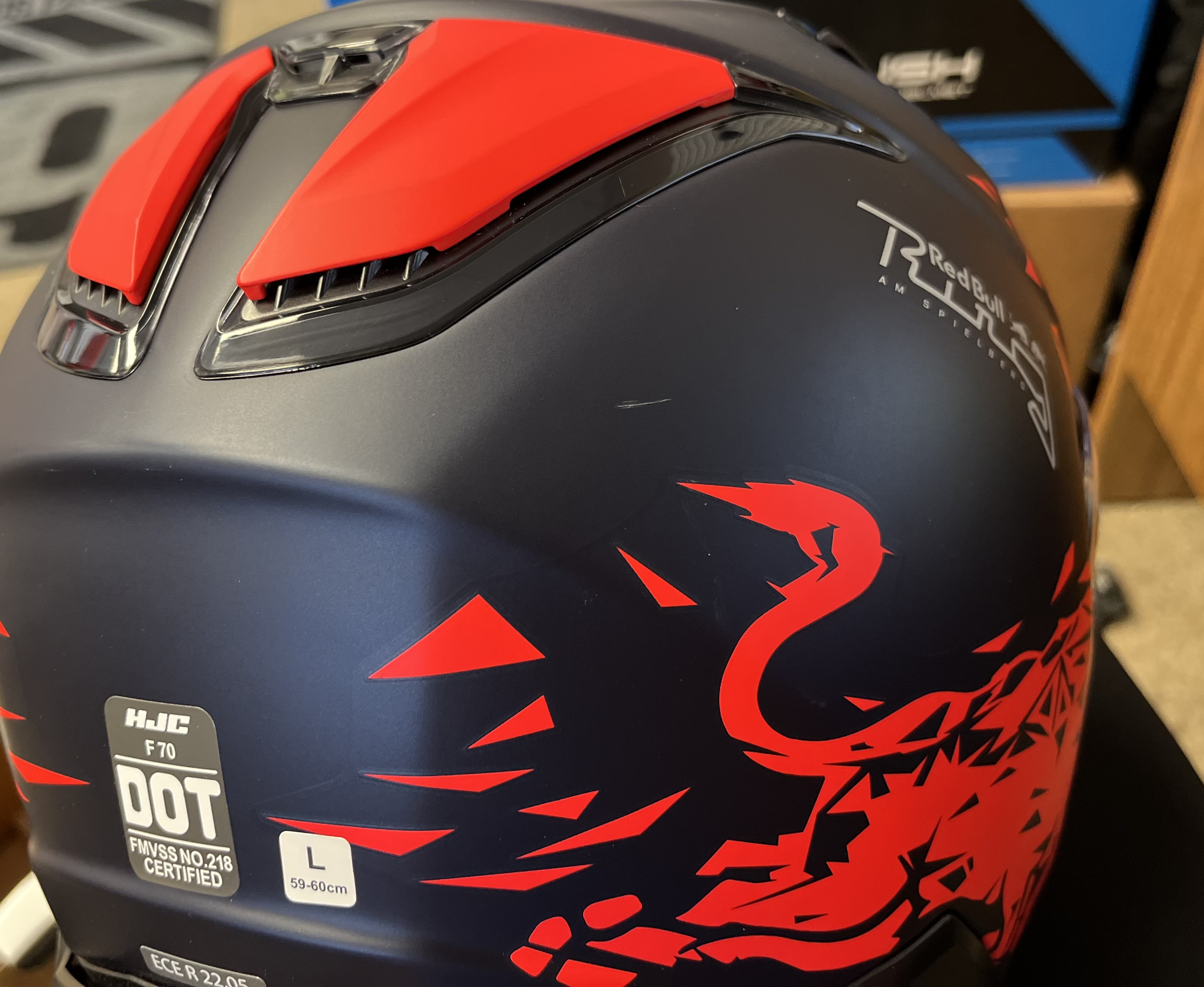 HJC F70 RED BULL SPIELBERG MC-21SF (LARGE) - DISPLAY MODEL 
