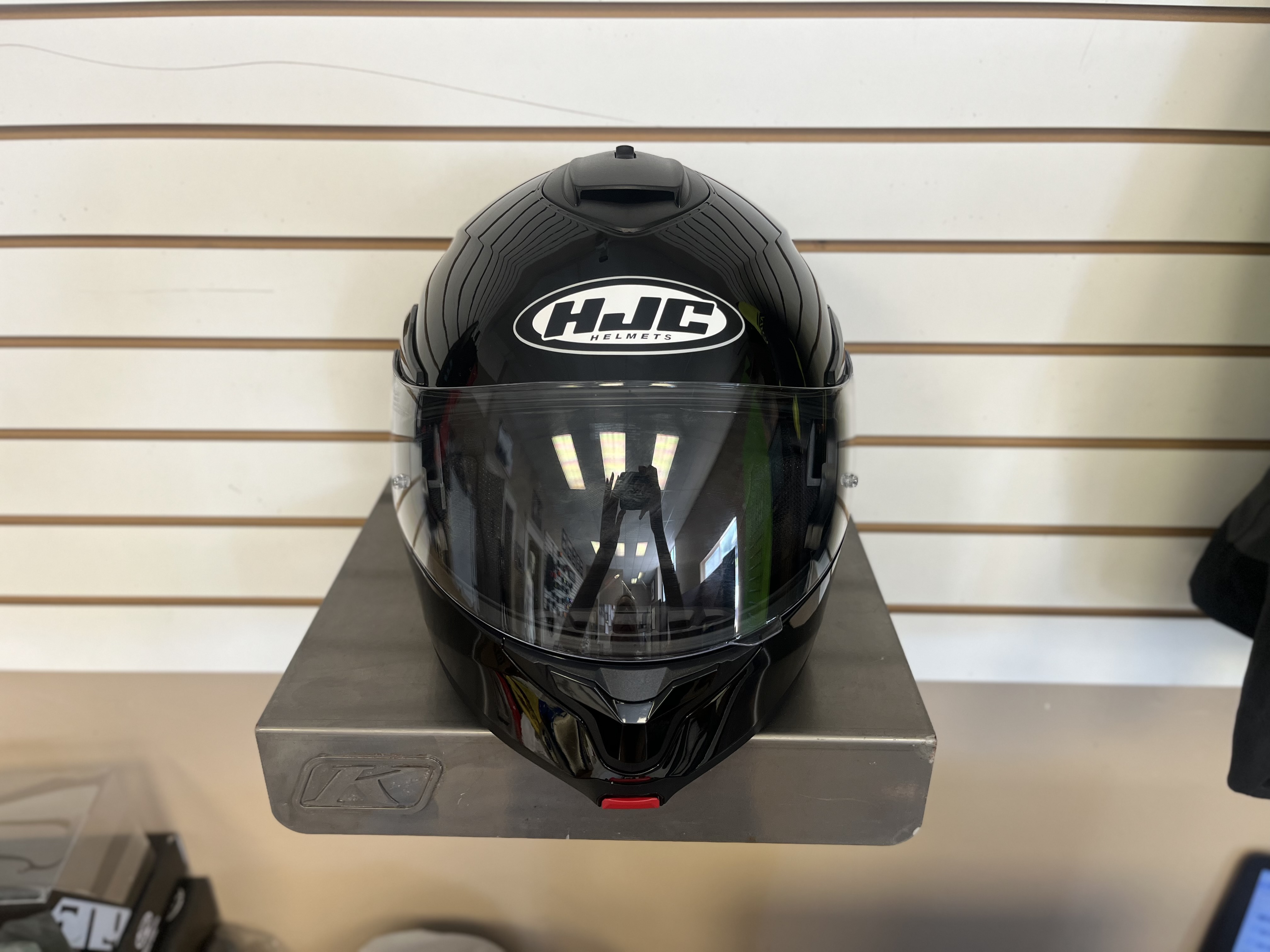 HJC C91 MOTORCYCLE HELMET (BLACK, LARGE) - USED