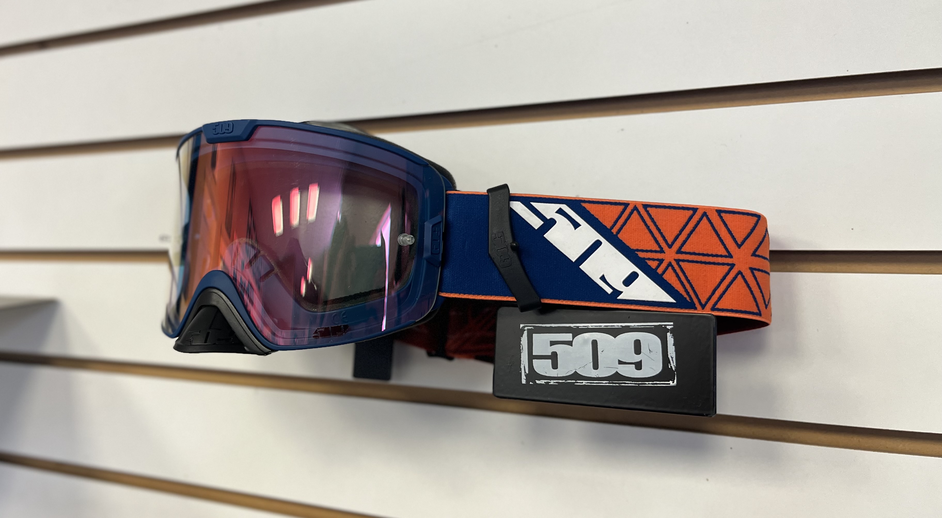 509 Kingpin Fuzion Offroad Goggle - Orange Navy (Clear/Fire Mirror) - Demo Model