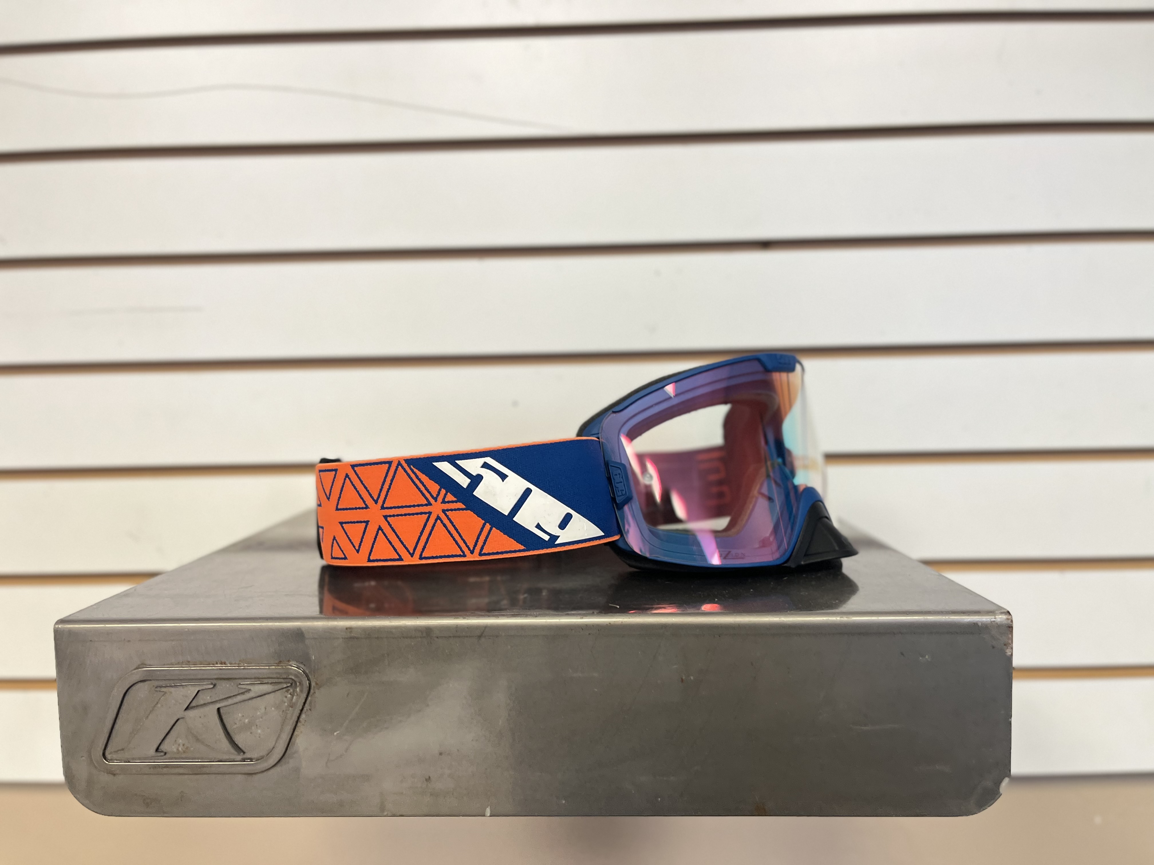 509 Kingpin Fuzion Offroad Goggle - Orange Navy (Clear/Fire Mirror) - Demo Model