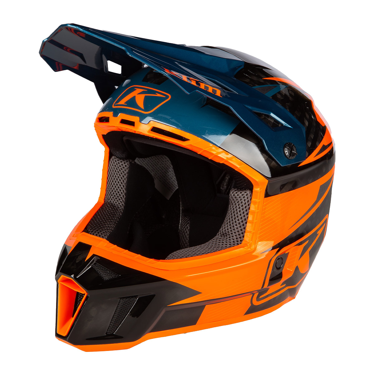 Klim F3 Carbon Pro Off-Road Helmet (ECE) - Striker Petrol Orange [Non-Current]