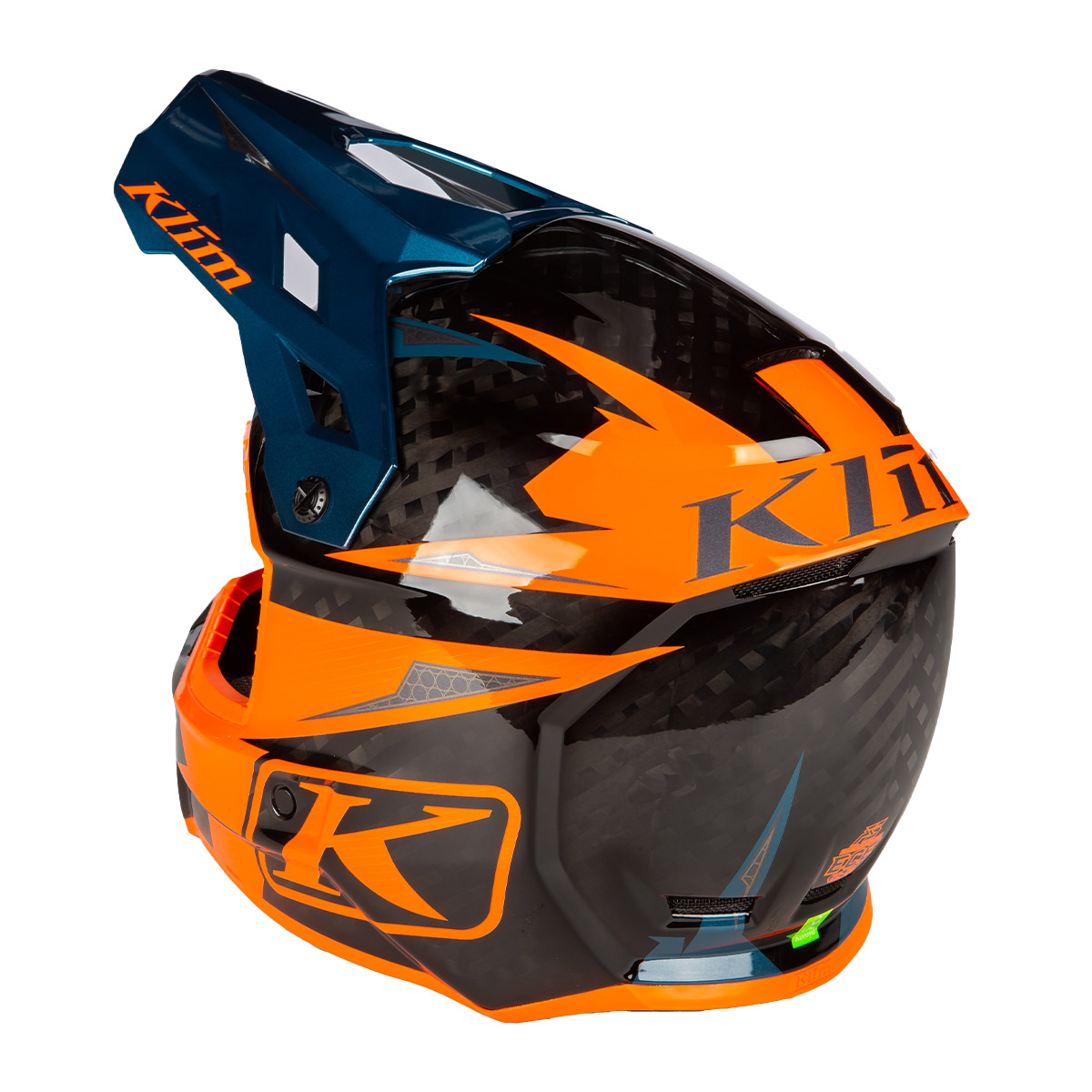 Klim F3 Carbon Pro Off-Road Helmet (ECE) - Striker Petrol Orange [Non-Current]