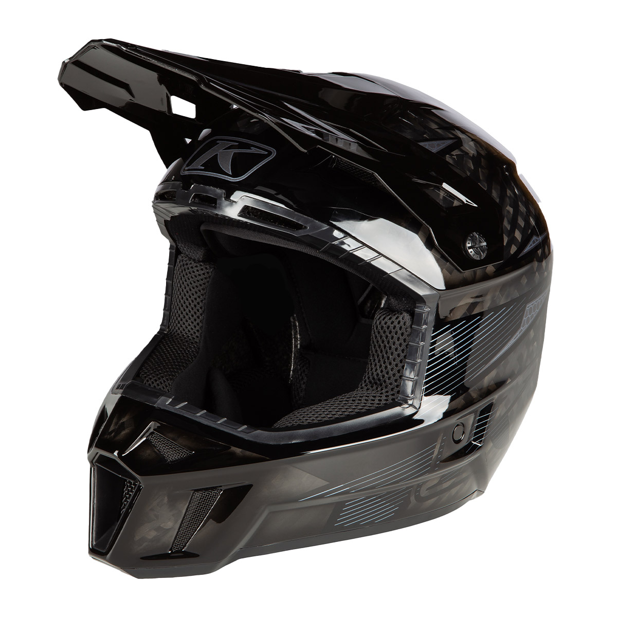 Klim F3 Carbon Pro Off-Road Helmet (ECE) - Striker Carbon Gloss Black