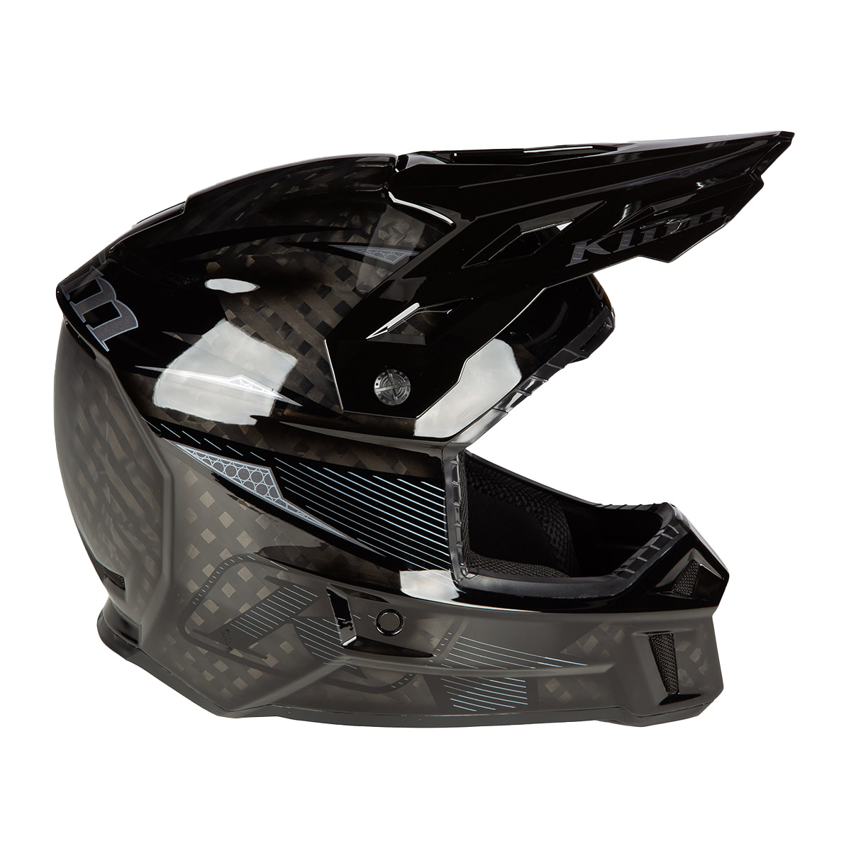 Klim F3 Carbon Pro Off-Road Helmet (ECE) - Striker Carbon Gloss Black