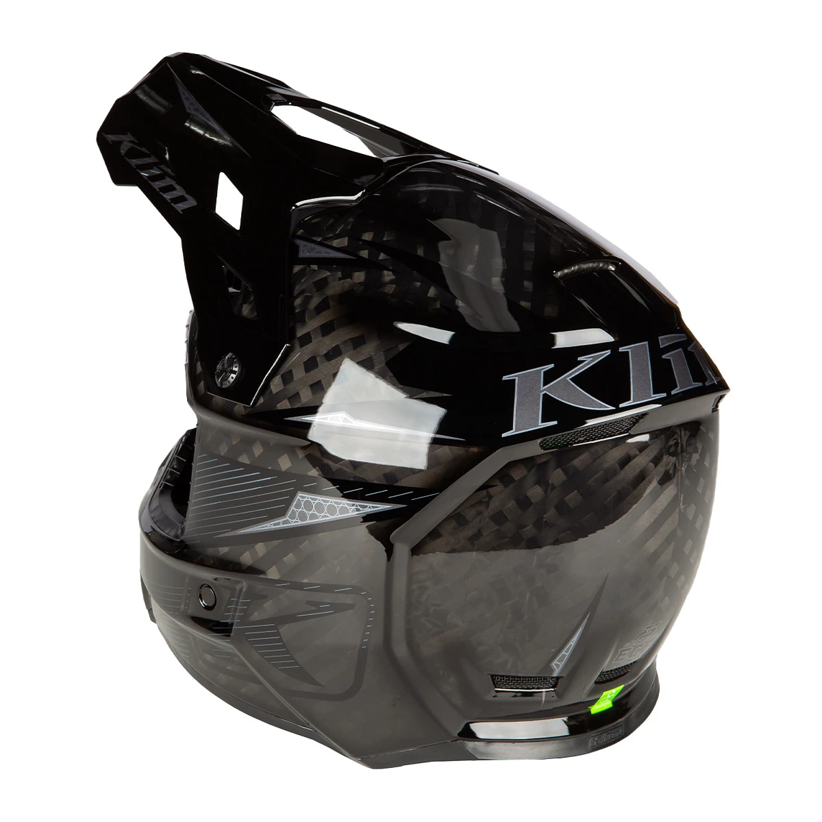 Klim F3 Carbon Pro Off-Road Helmet (ECE) - Striker Carbon Gloss Black