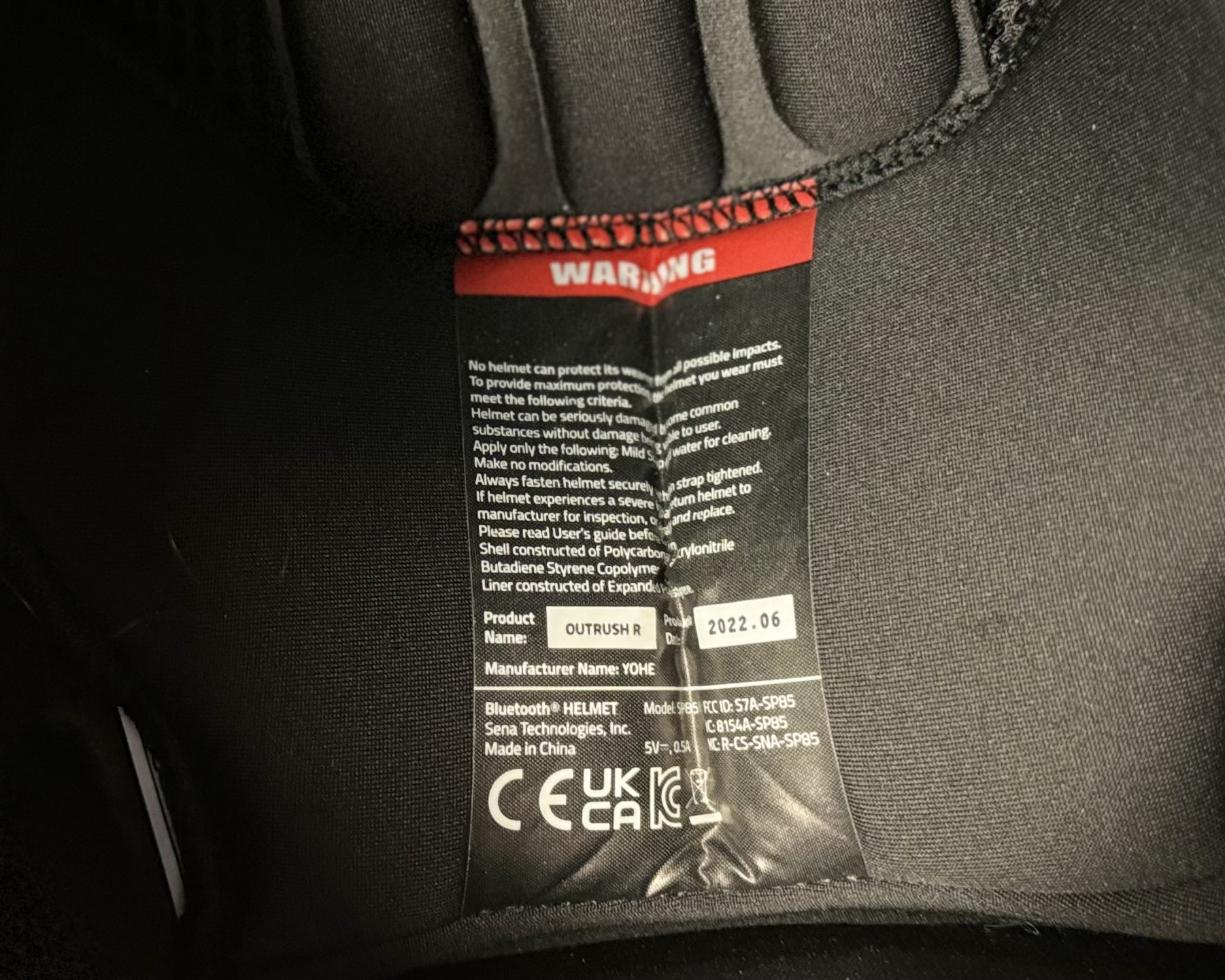 SENA OUTRUSH R MOTORCYCLE HELMET MATTE BLACK (X-LARGE) - DISPLAY MODEL