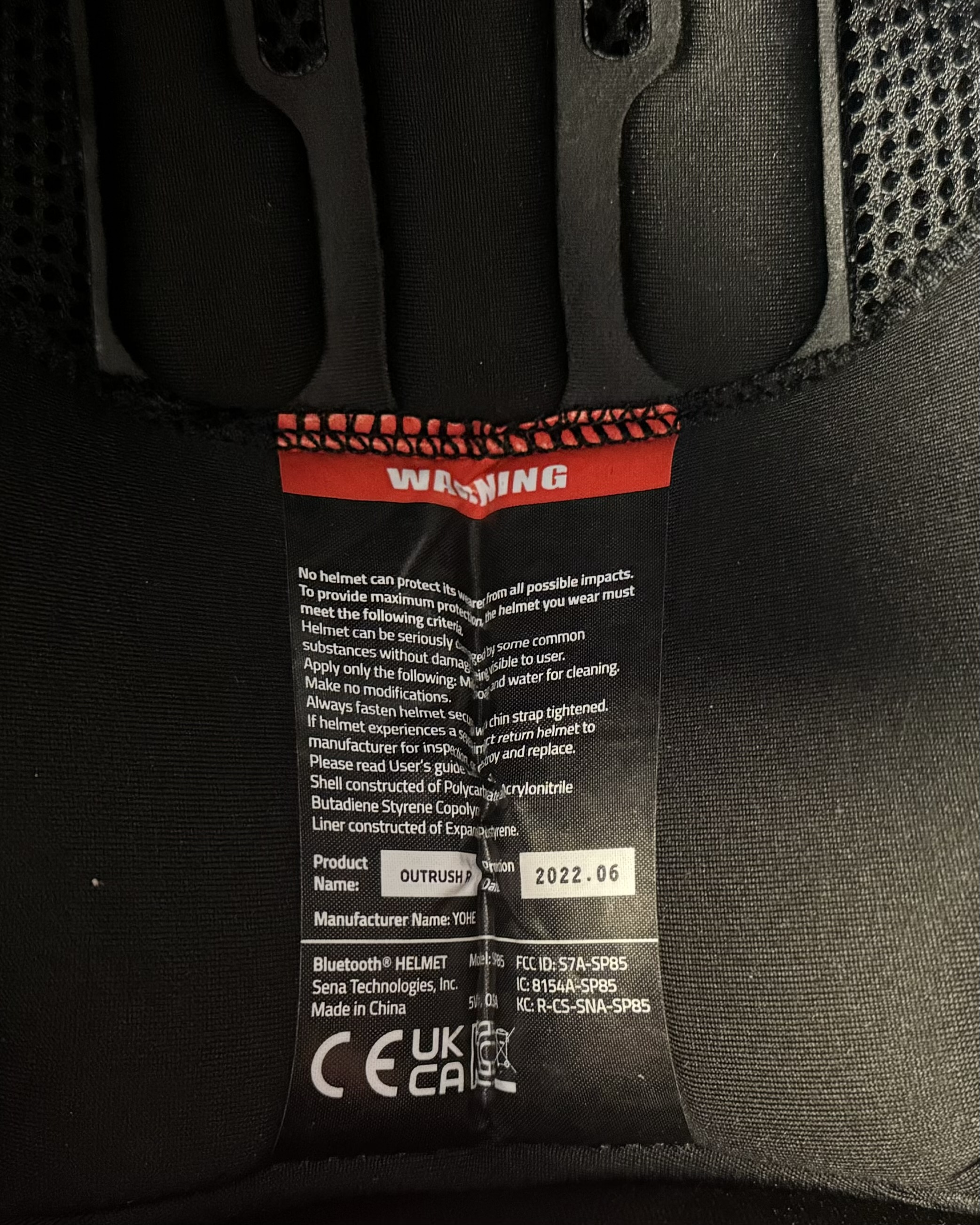 SENA OUTRUSH R BLUETOOTH HELMET (X-LARGE) (MATTE BLACK) - DISPLAY MODEL