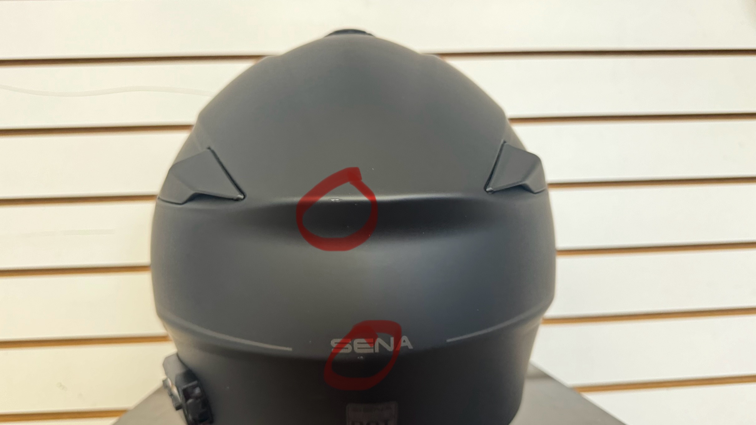 SENA OUTRUSH R BLUETOOTH HELMET (X-LARGE) (MATTE BLACK) - DISPLAY MODEL