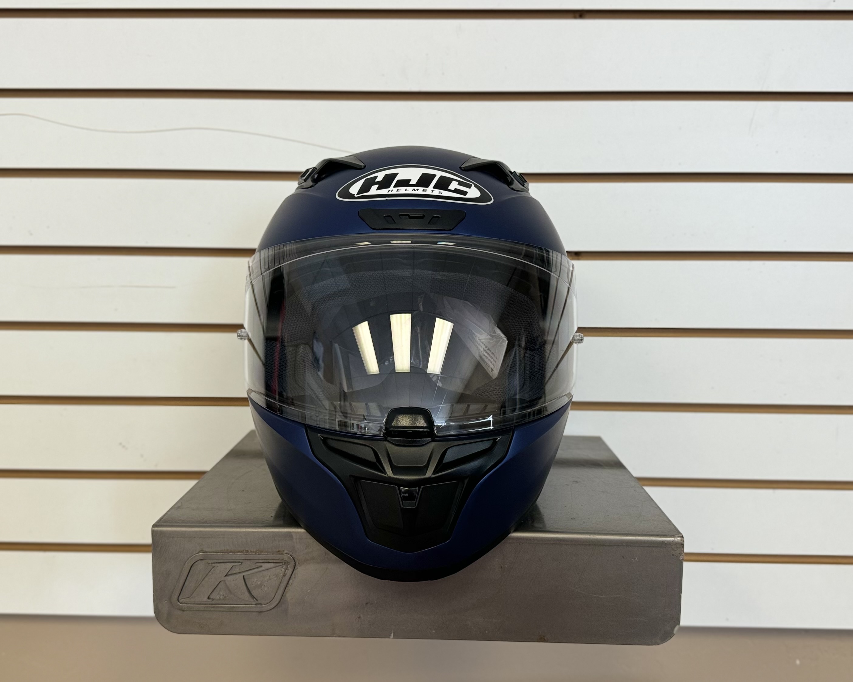 HJC i 10 MOTORCYCLE HELMET (METALLIC BLUE) (X-SMALL) - USED