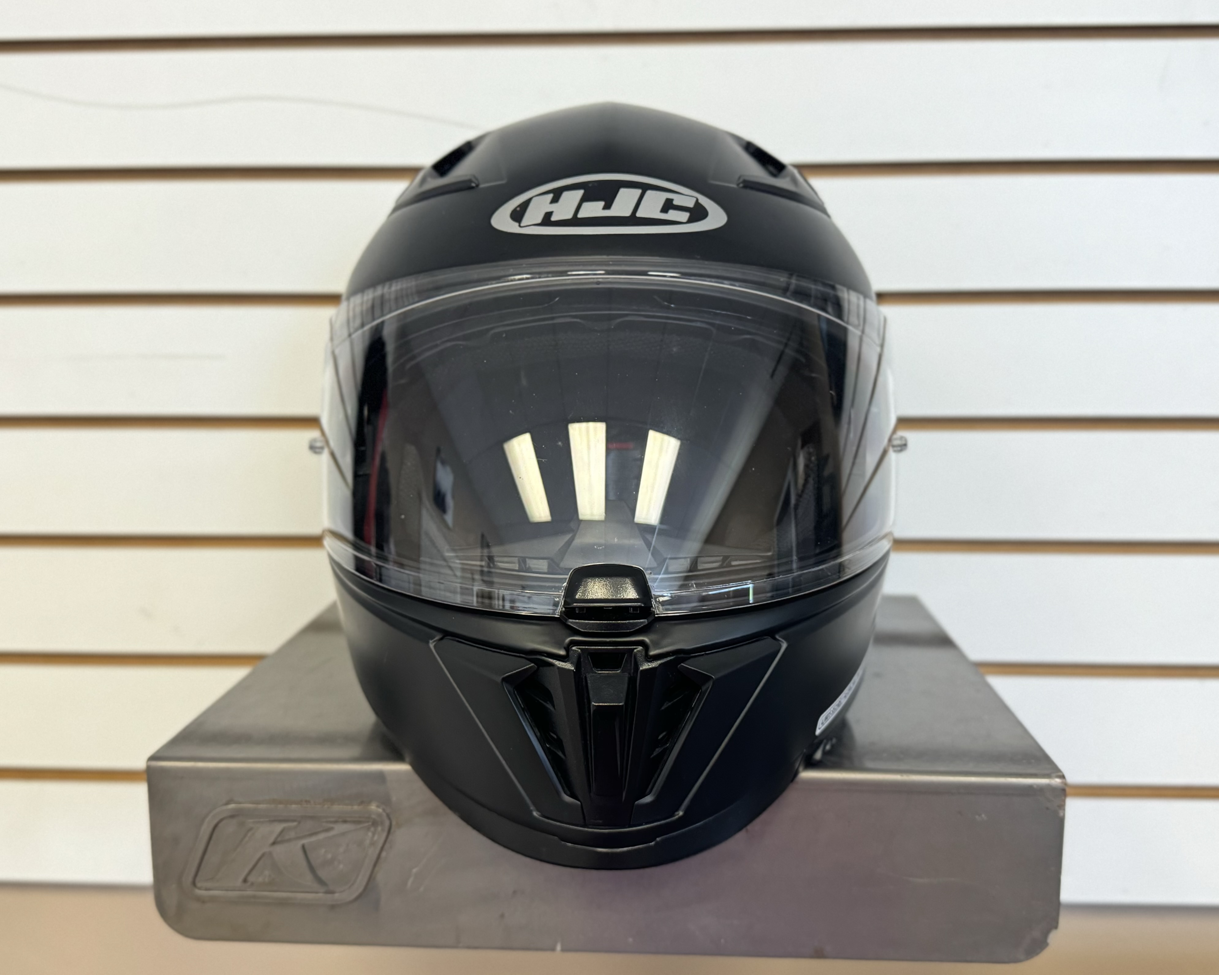 HJC i 70 BLACK MOTORCYCLE HELMET (X-LARGE) - USED