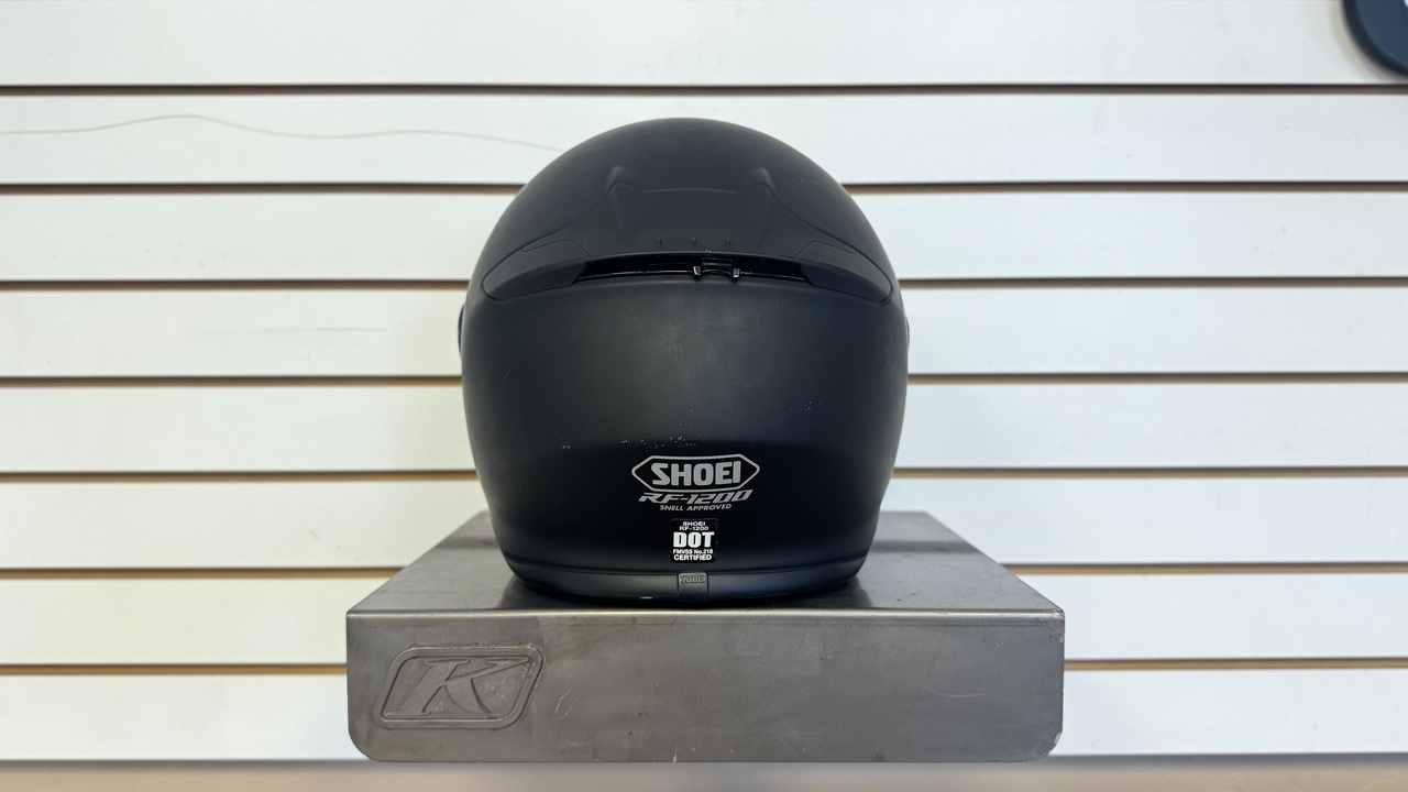 SHOEI RF-1200 BLACK MOTORCYCLE HELMET (LARGE) - USED