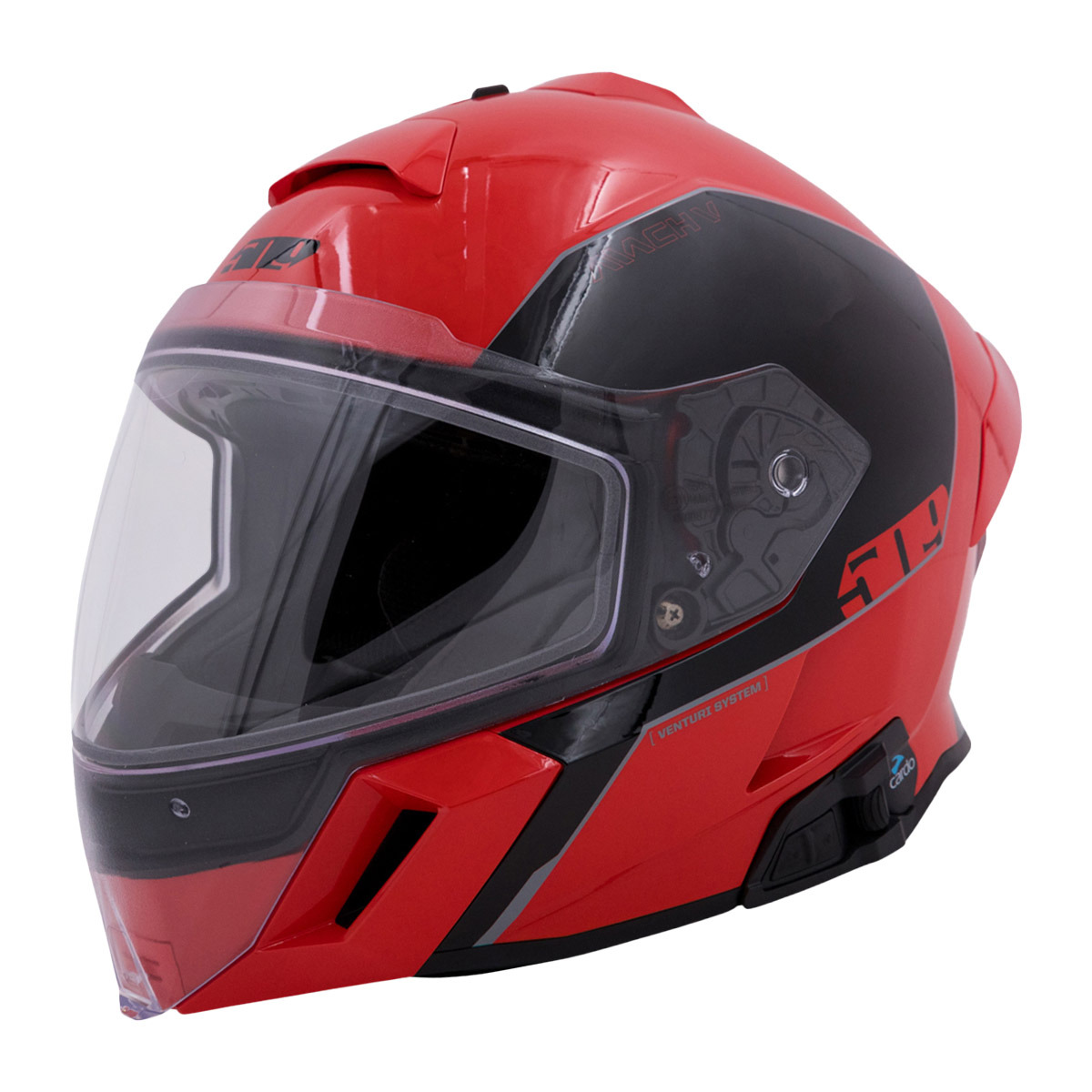 509 Mach V Commander Helmet - Racing Red
