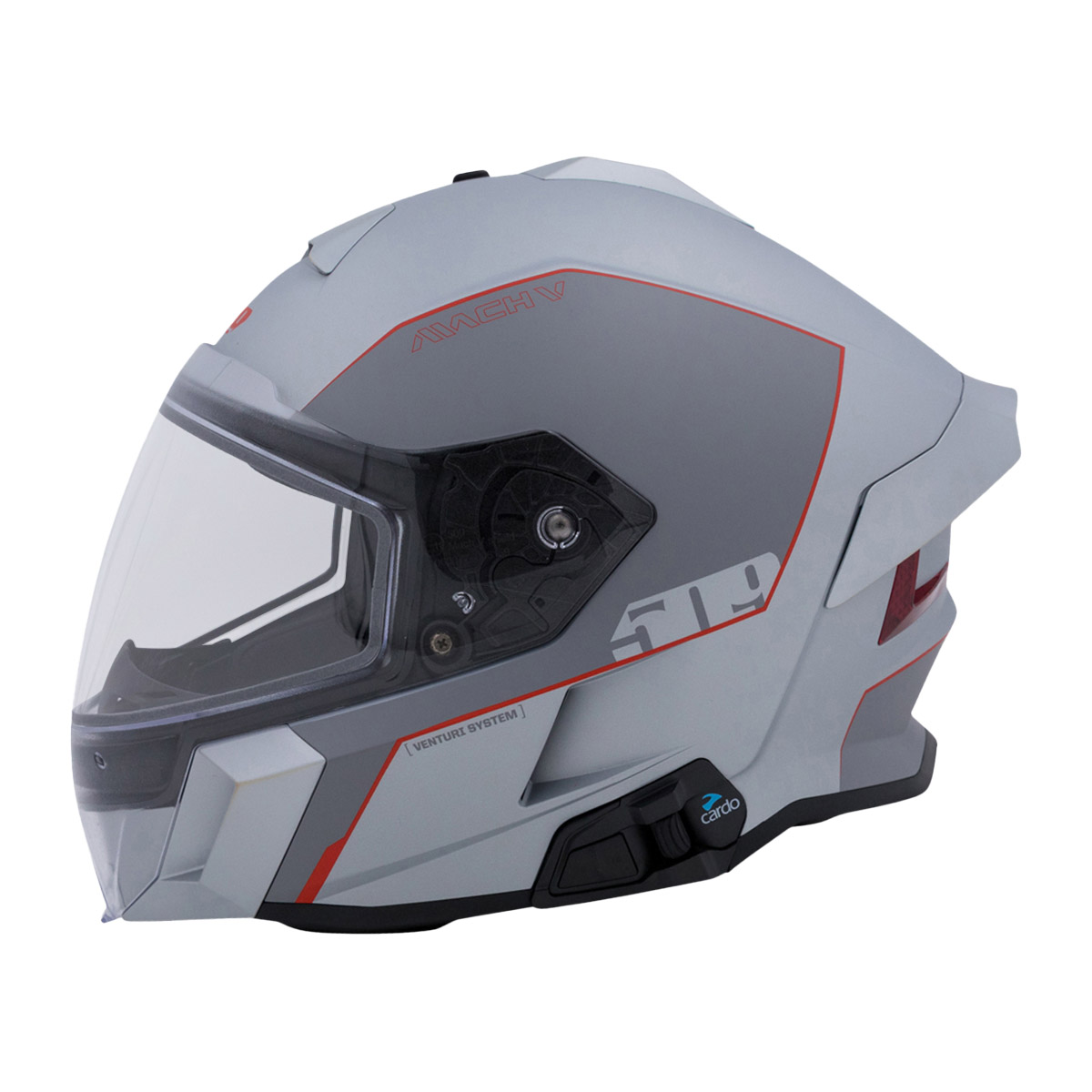 509 Mach V Commander Helmet - Redline - BT Helmet | SnowBigDeal