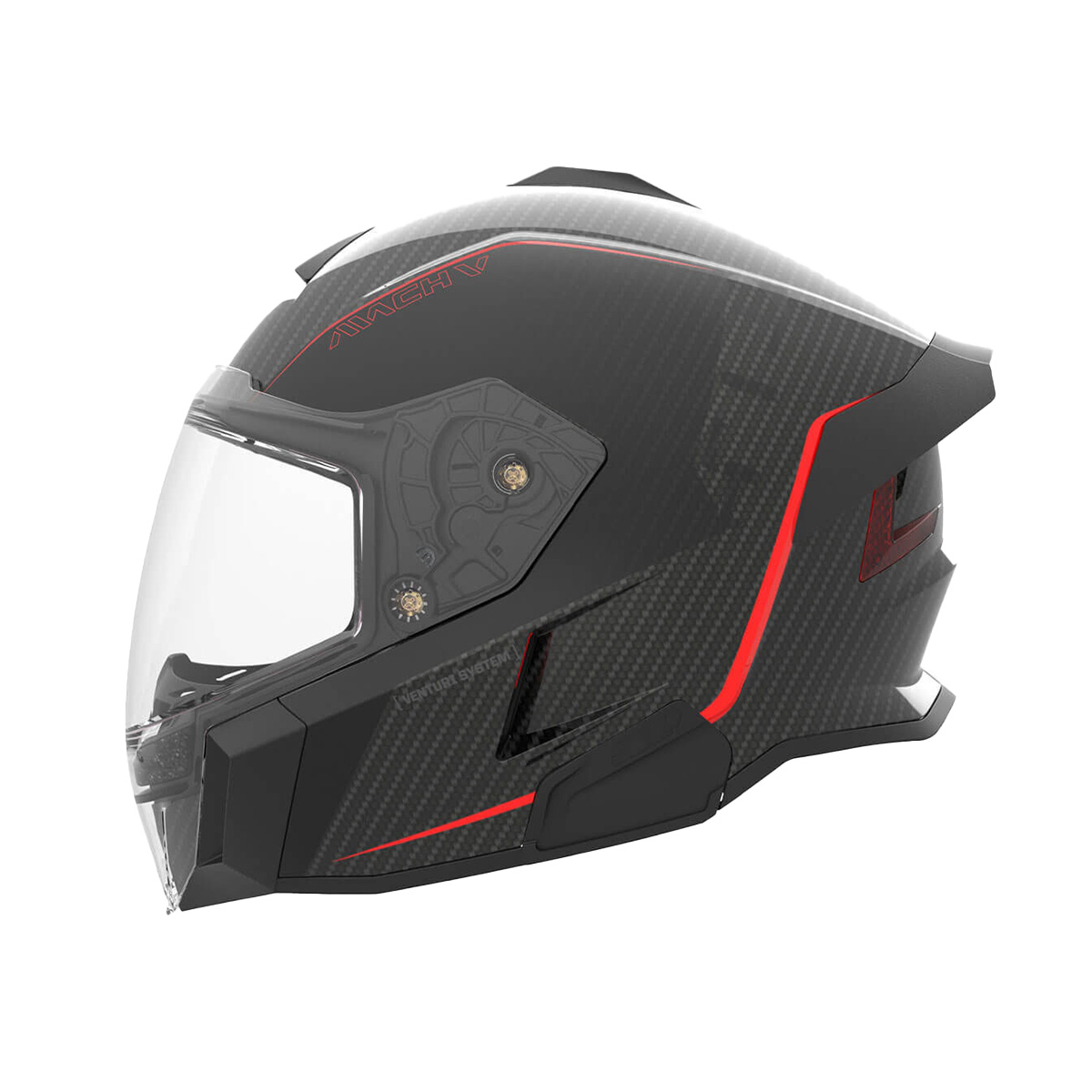 509 Mach V Carbon Helmet - Burner Red
