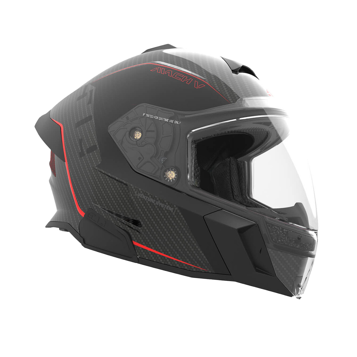 509 Mach V Carbon Helmet - Burner Red