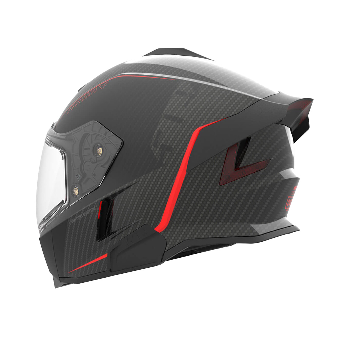 509 Mach V Carbon Helmet - Burner Red