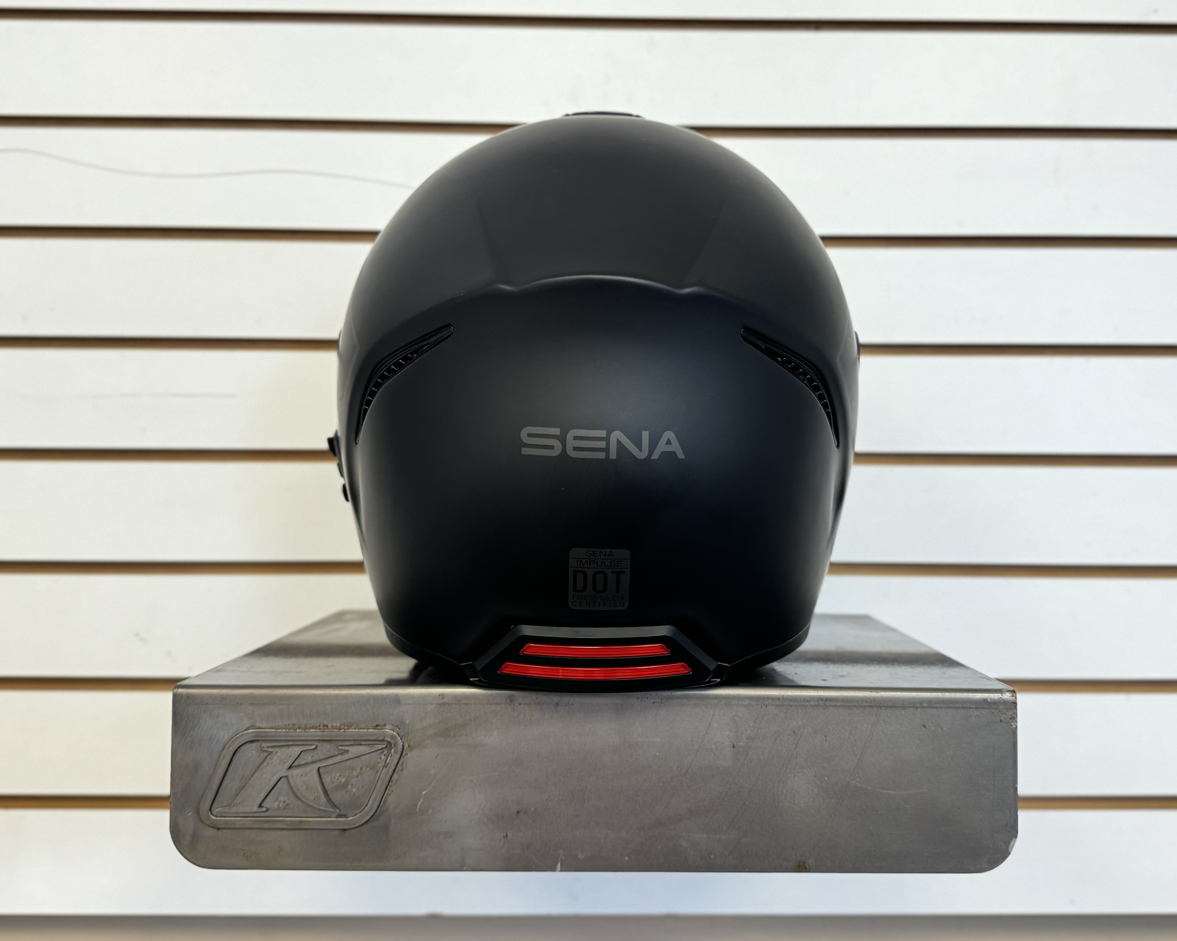SENA IMPULSE MATTE BLACK BLUETOOTH HELMET (MEDIUM) - USED