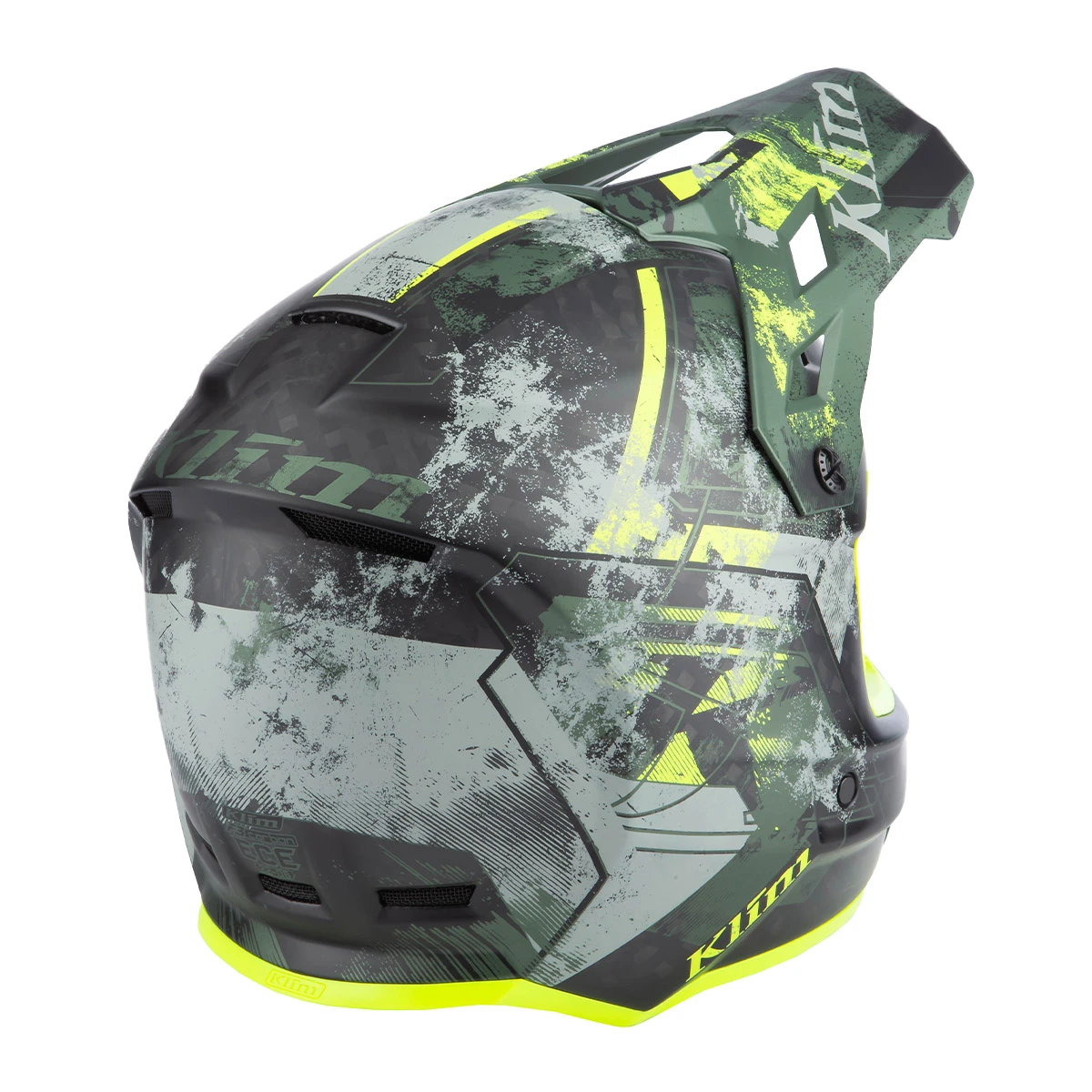 Klim F3 Carbon Helmet (ECE) - Unruly Kombu Green/Hi-Vis