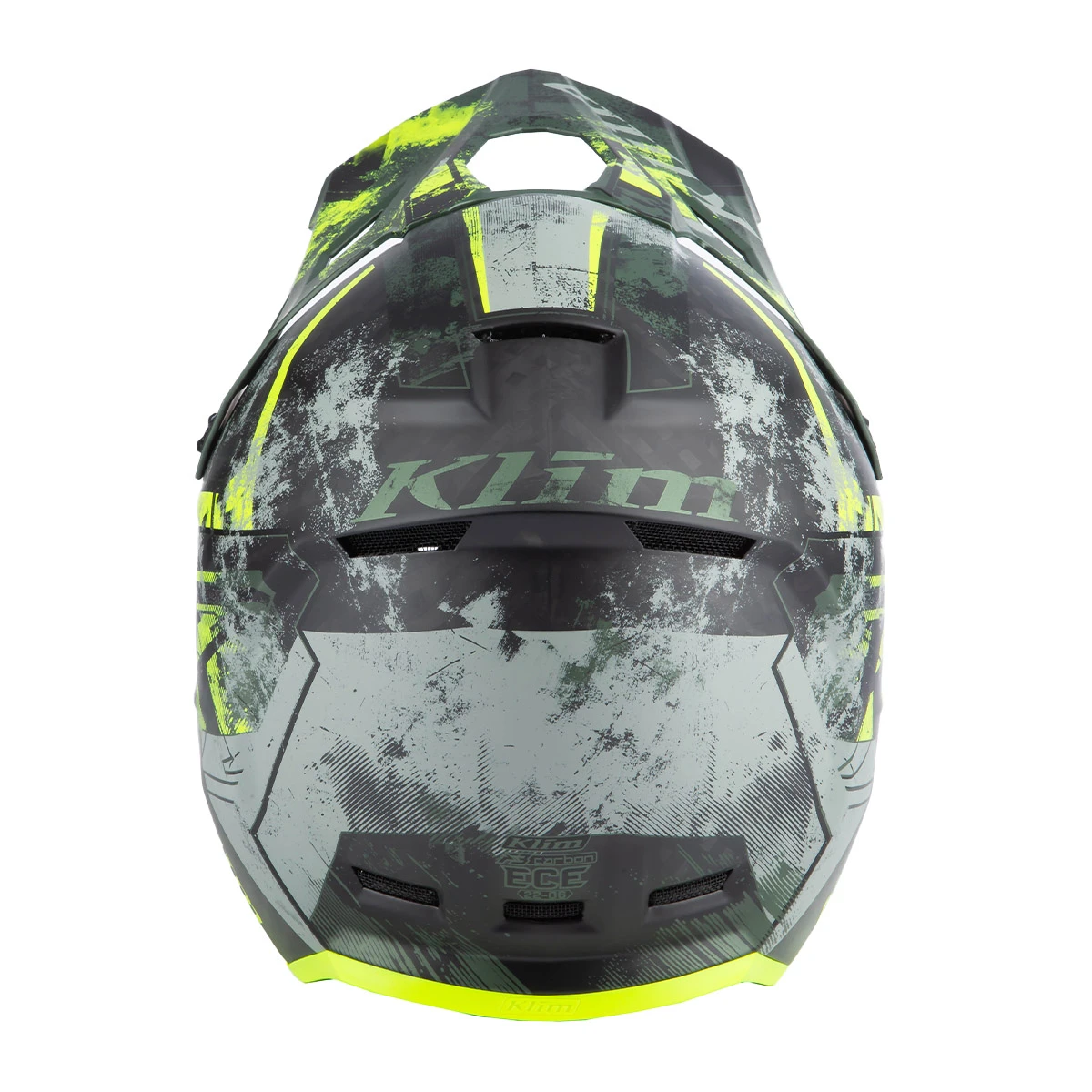 Klim F3 Carbon Helmet (ECE) - Unruly Kombu Green/Hi-Vis
