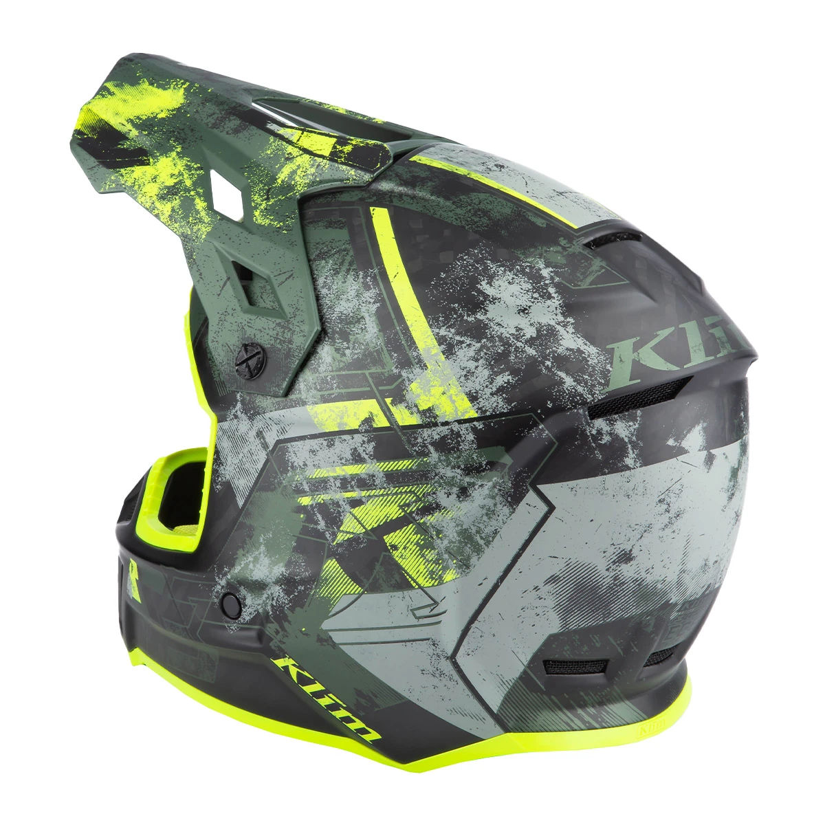 Klim F3 Carbon Helmet (ECE) - Unruly Kombu Green/Hi-Vis