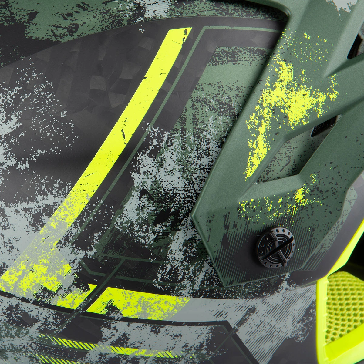 Klim F3 Carbon Helmet (ECE) - Unruly Kombu Green/Hi-Vis