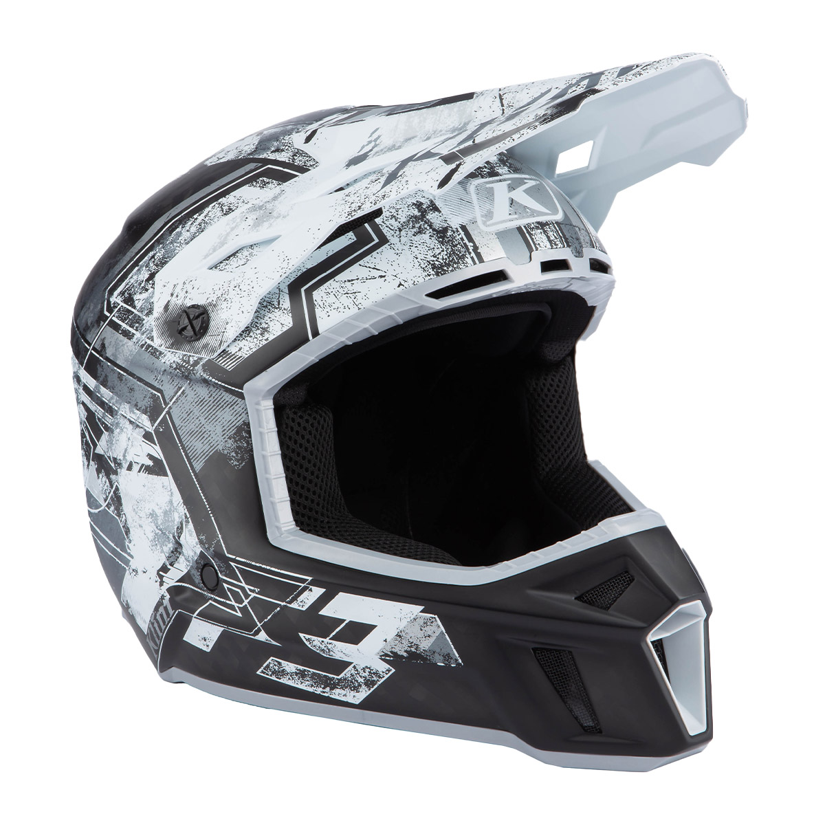 Klim F3 Carbon Helmet (ECE) - Unruly Black/White