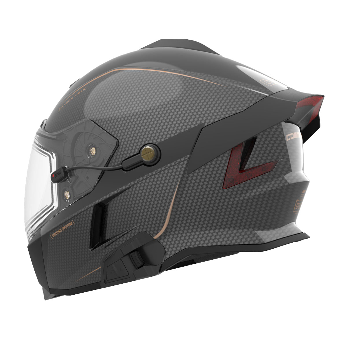 509 Delta V Carbon Commander Helmet - Black Gold