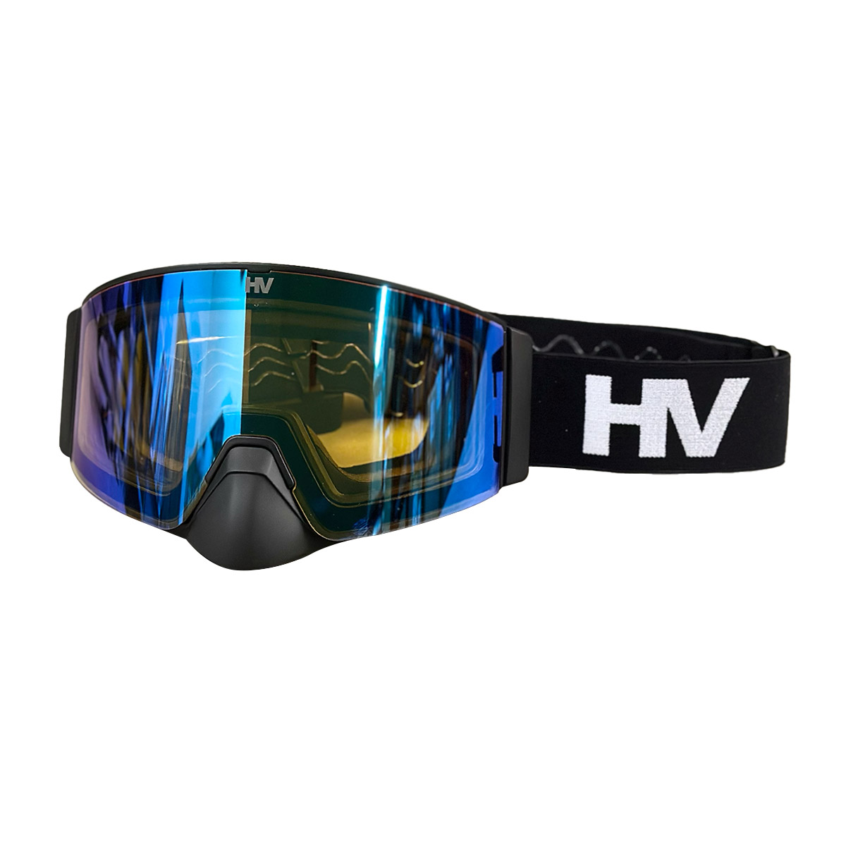 HeatVue HeatWave Heated Goggle - Black (Revo Blue/Yellow Tint)