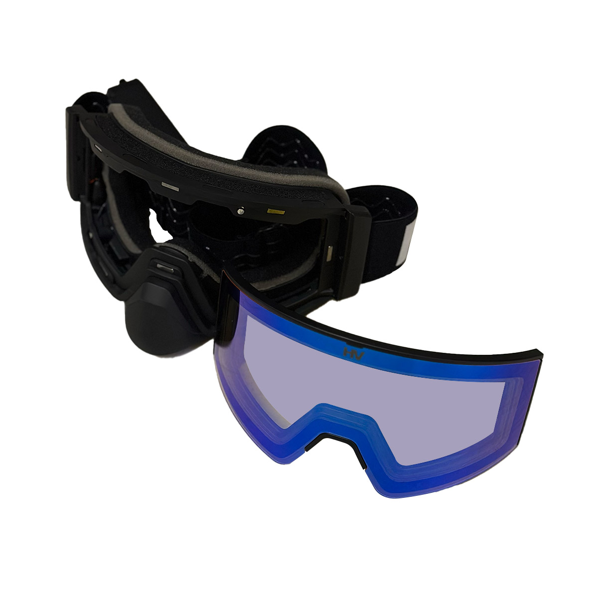 HeatVue HeatWave Heated Goggle - Black (Revo Blue/Yellow Tint)