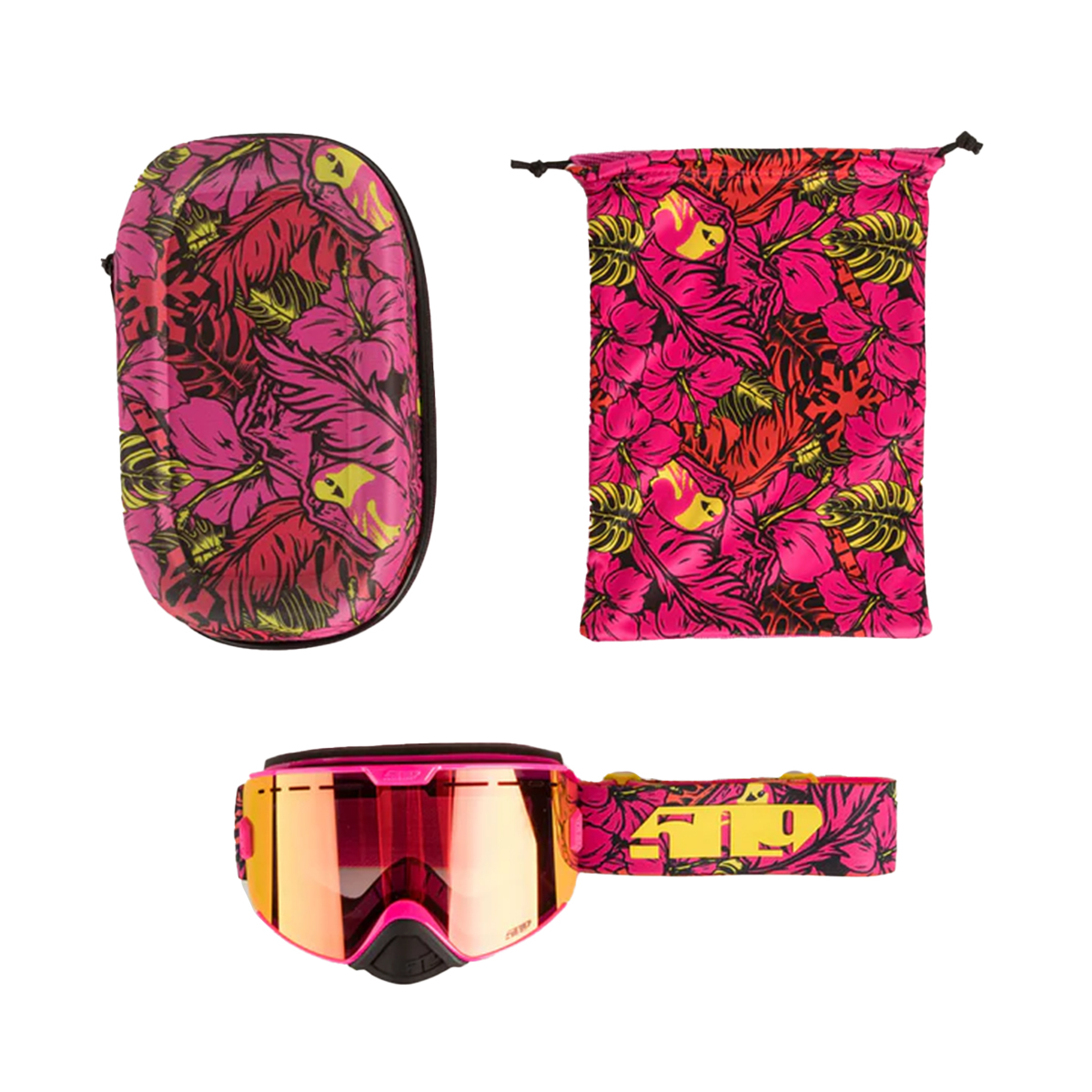 コレクション必見！虹の輝きバイカラースモーキークォーツ BIGダブルポイント 509 Kingpin Goggle Kit - Pink Hawaiian [Limited Edition] | SnowBigDeal