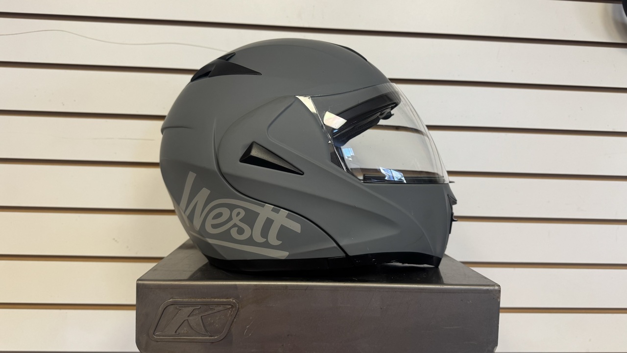 WESTT MD-808 FULL FACE MOTORCYCLE HELMET (GREY) (X-LARGE) - USED