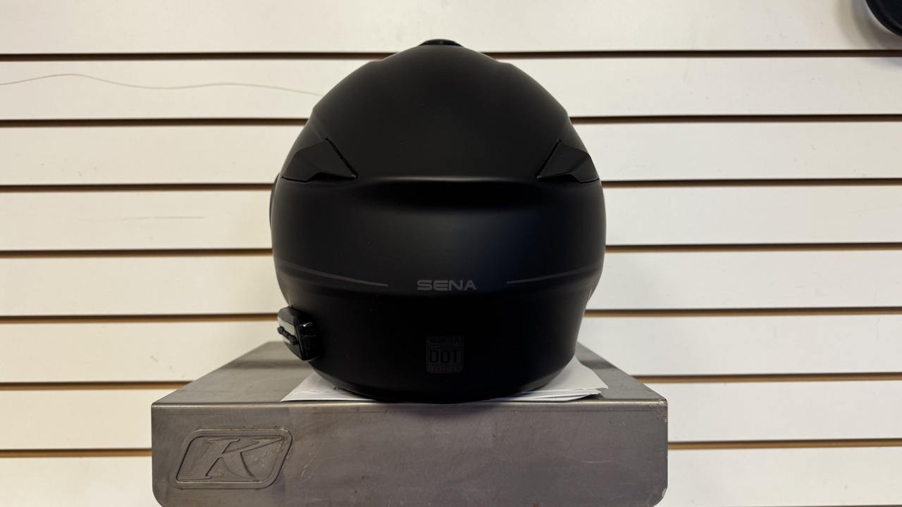 SENA OUTRUSH R MATTE BLACK BLUETOOTH MOTORCYCLE HELMET (XL) - DISPLAY MODEL