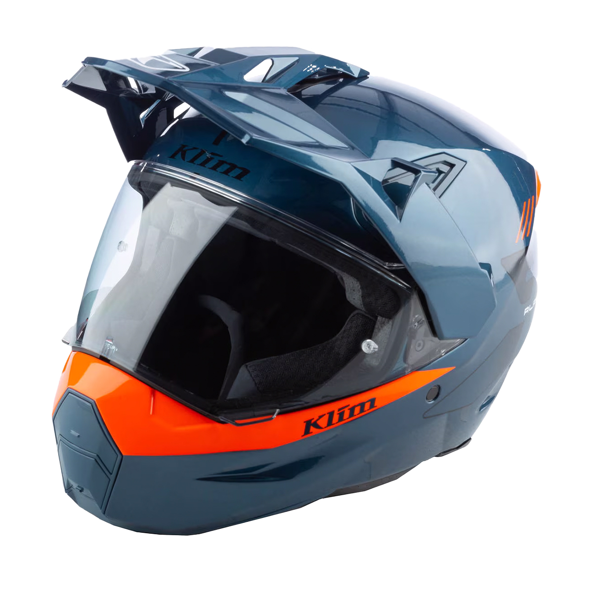 Klim X1 Alpha Helmet (ECE/DOT) - Gloss Concept Petrol / Strike Orange