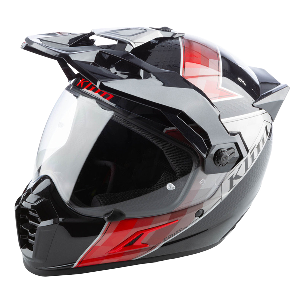 Klim Krios Pro Helmet (CCC/DOT) - Spectrum Black / Fiery Red [Non-Current]