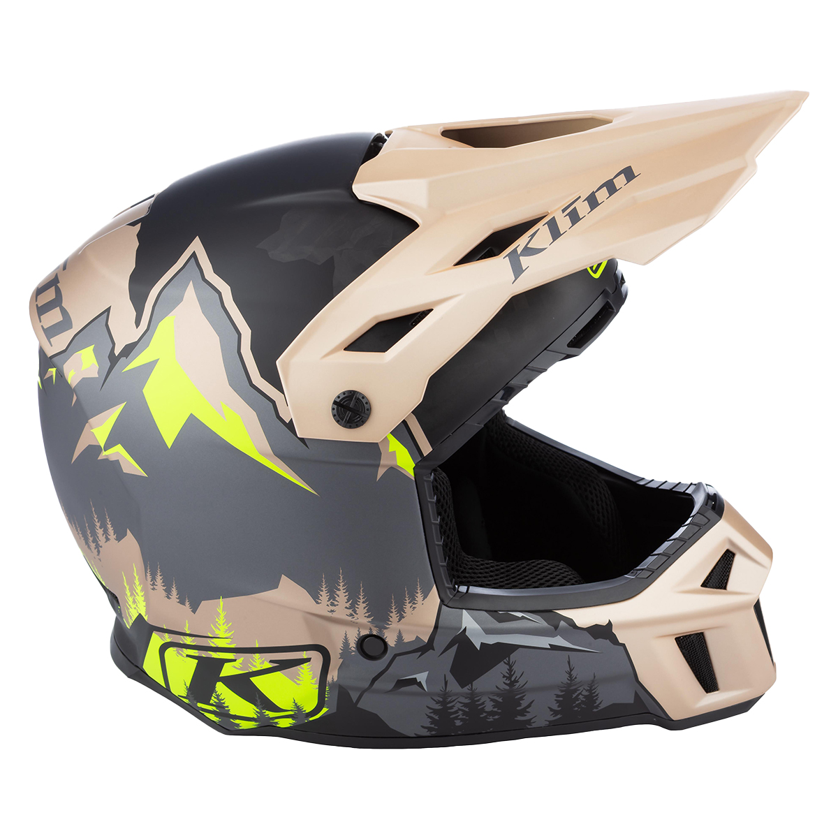 LCE CARBON ヘルメット TAN Klim F3 Carbon Helmet (ECE) - DNA Montana Tan / Hi-Vis | SnowBigDeal