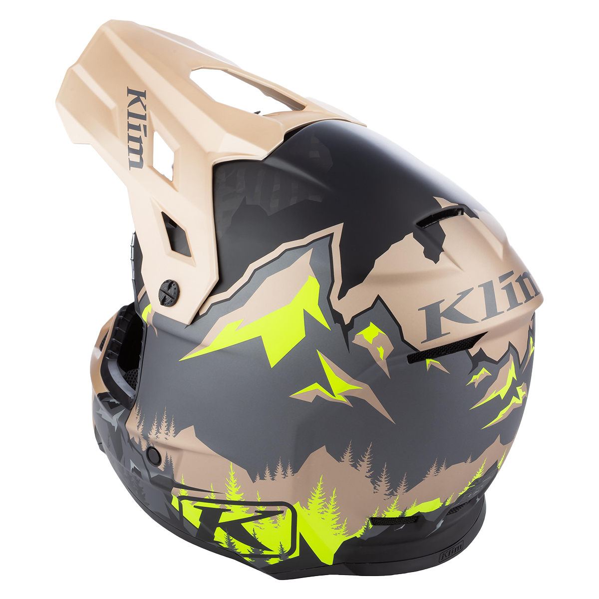 Klim F3 Carbon Helmet (ECE) - DNA Montana Tan / Hi-Vis | SnowBigDeal