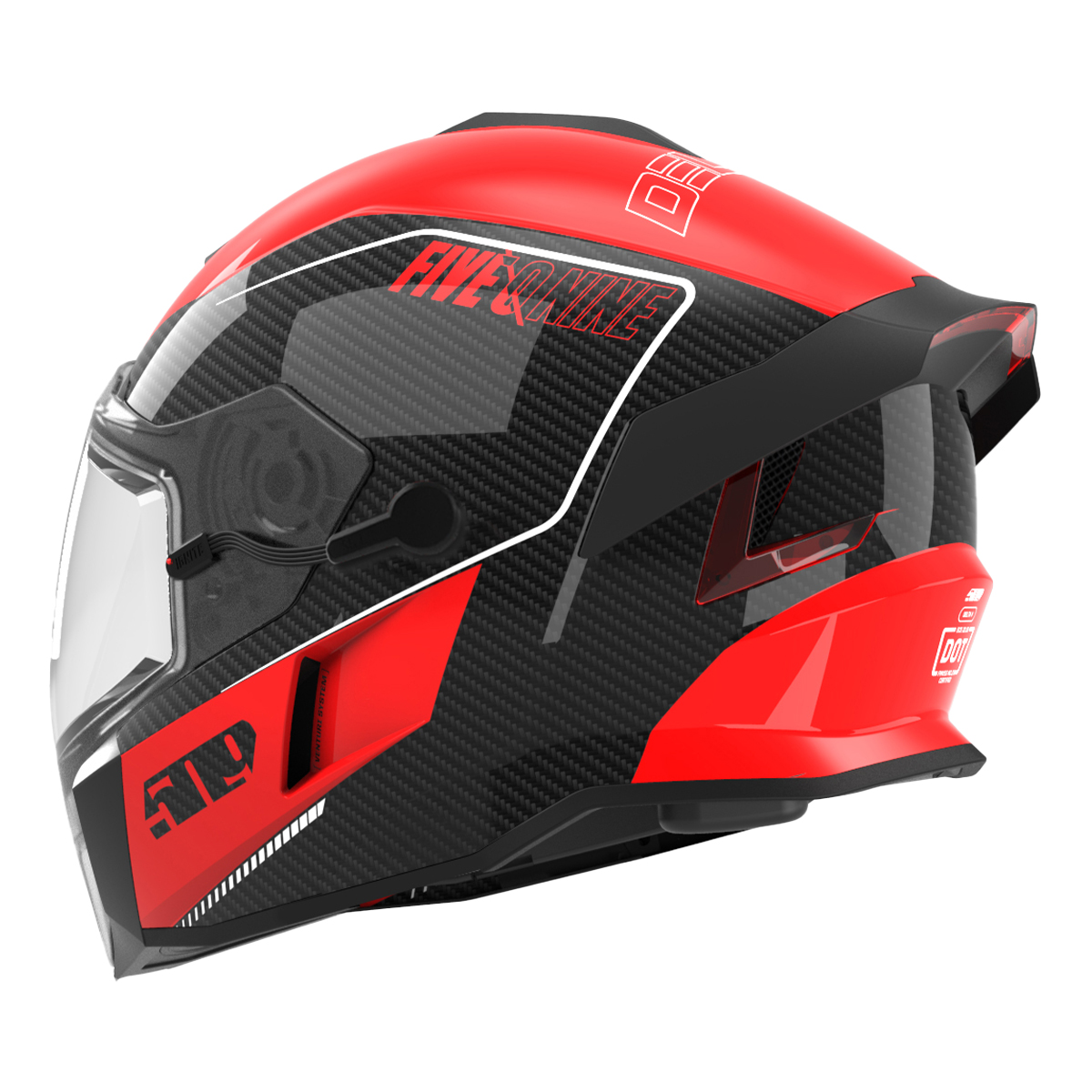 509 Delta V Carbon Ignite Helmet (XL Shell) - Racing Red