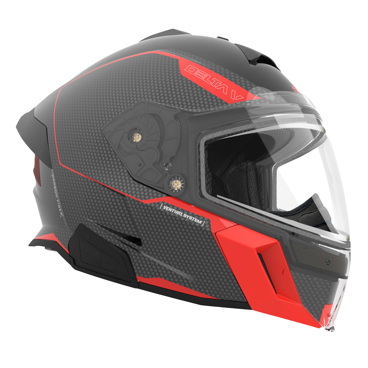 509 Delta V Carbon Commander Helmet (XL Shell) - Racing Red
