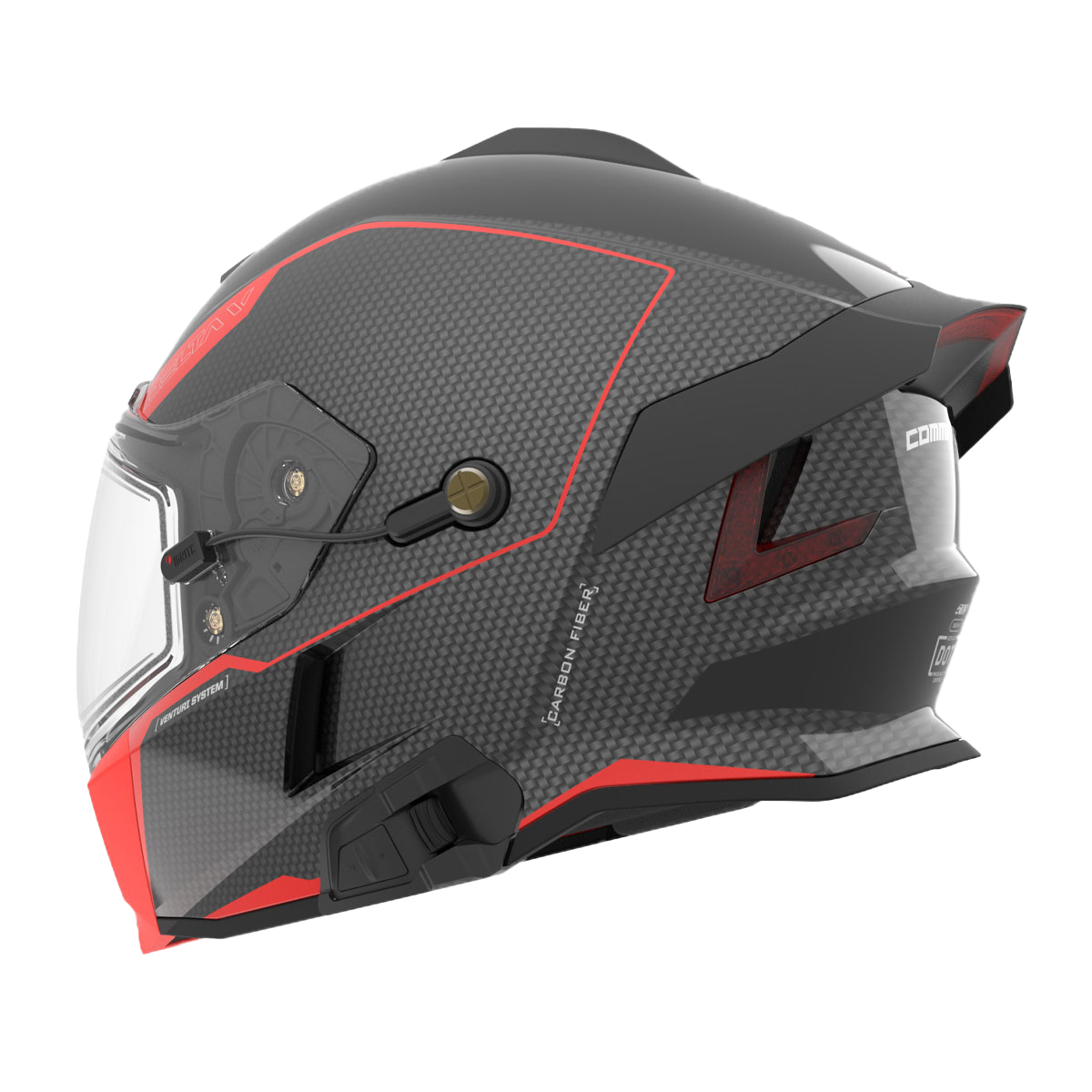 509 Delta V Carbon Commander Helmet (XL Shell) - Racing Red