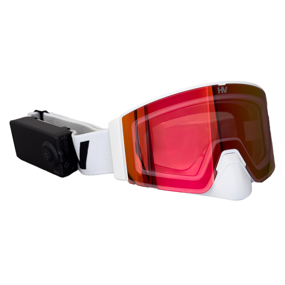 HeatVue HeatWave Heated Goggle - White (Revo Red/Pink Tint)