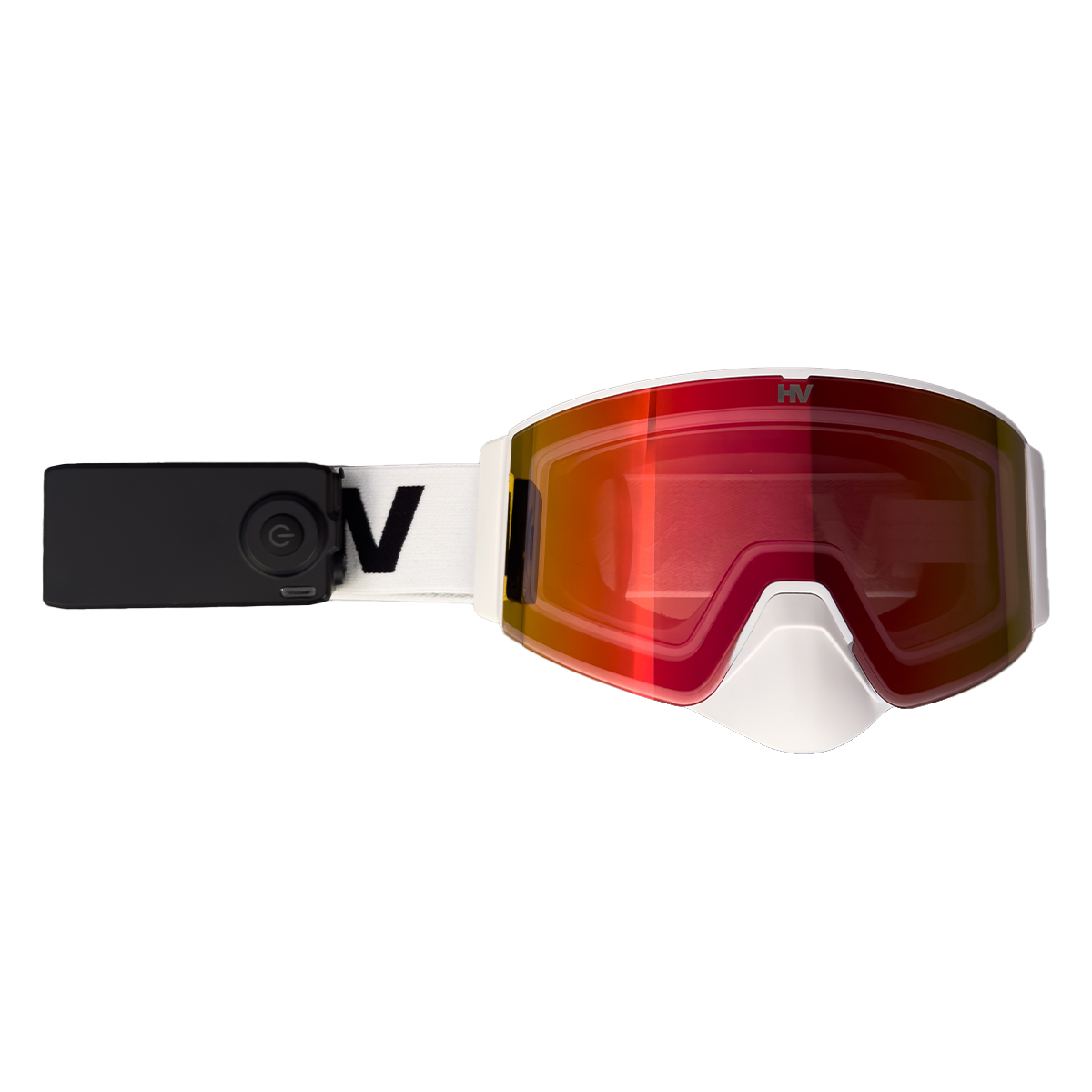 HeatVue HeatWave Heated Goggle - White (Revo Red/Pink Tint)