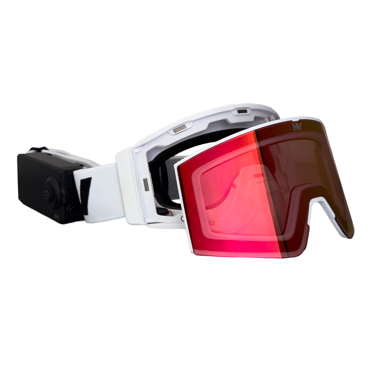 HeatVue HeatWave Heated Goggle - White (Revo Red/Pink Tint)