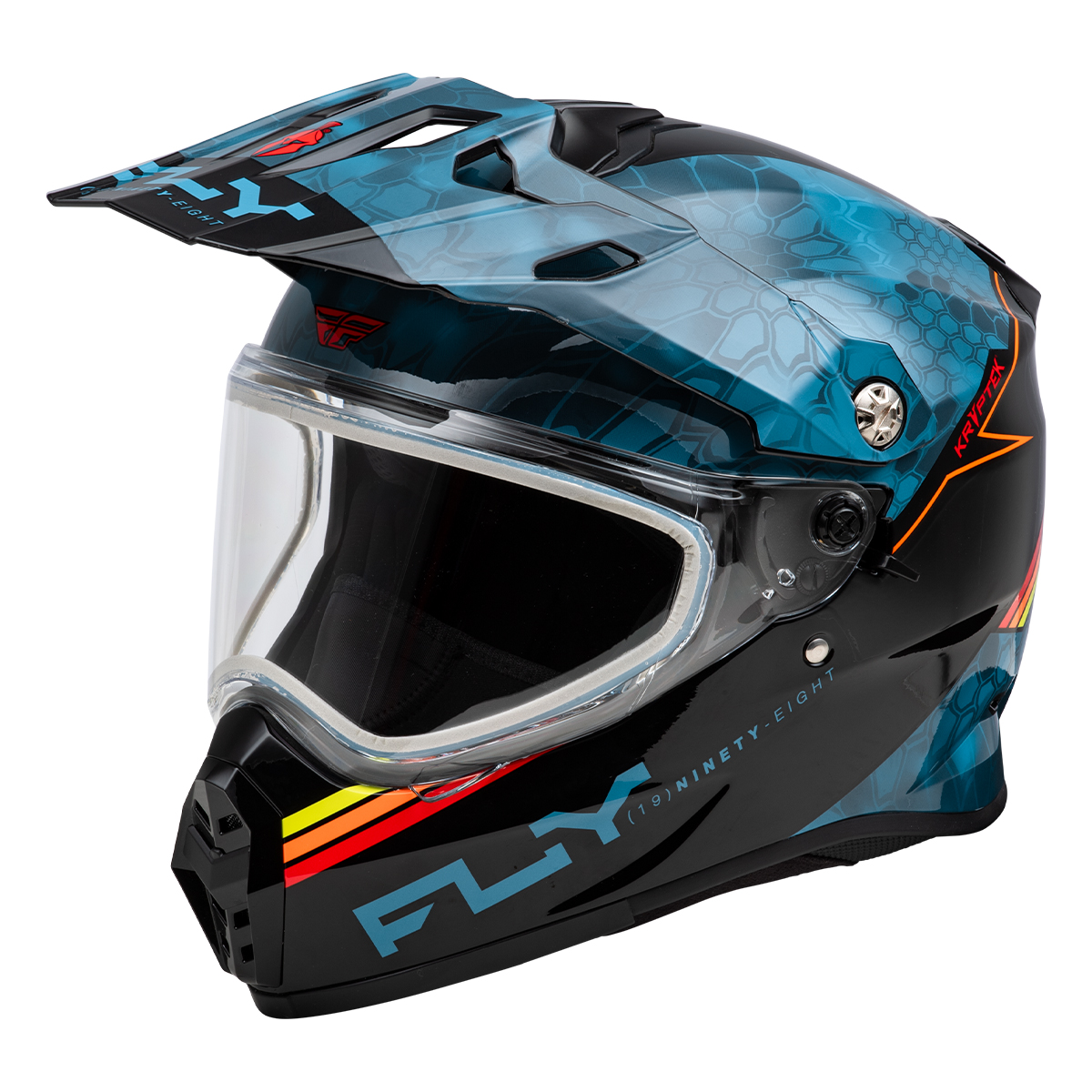 FLY Racing Trekker Cold Weather Conceal Dual Shield Helmet - Slate / Black / Red